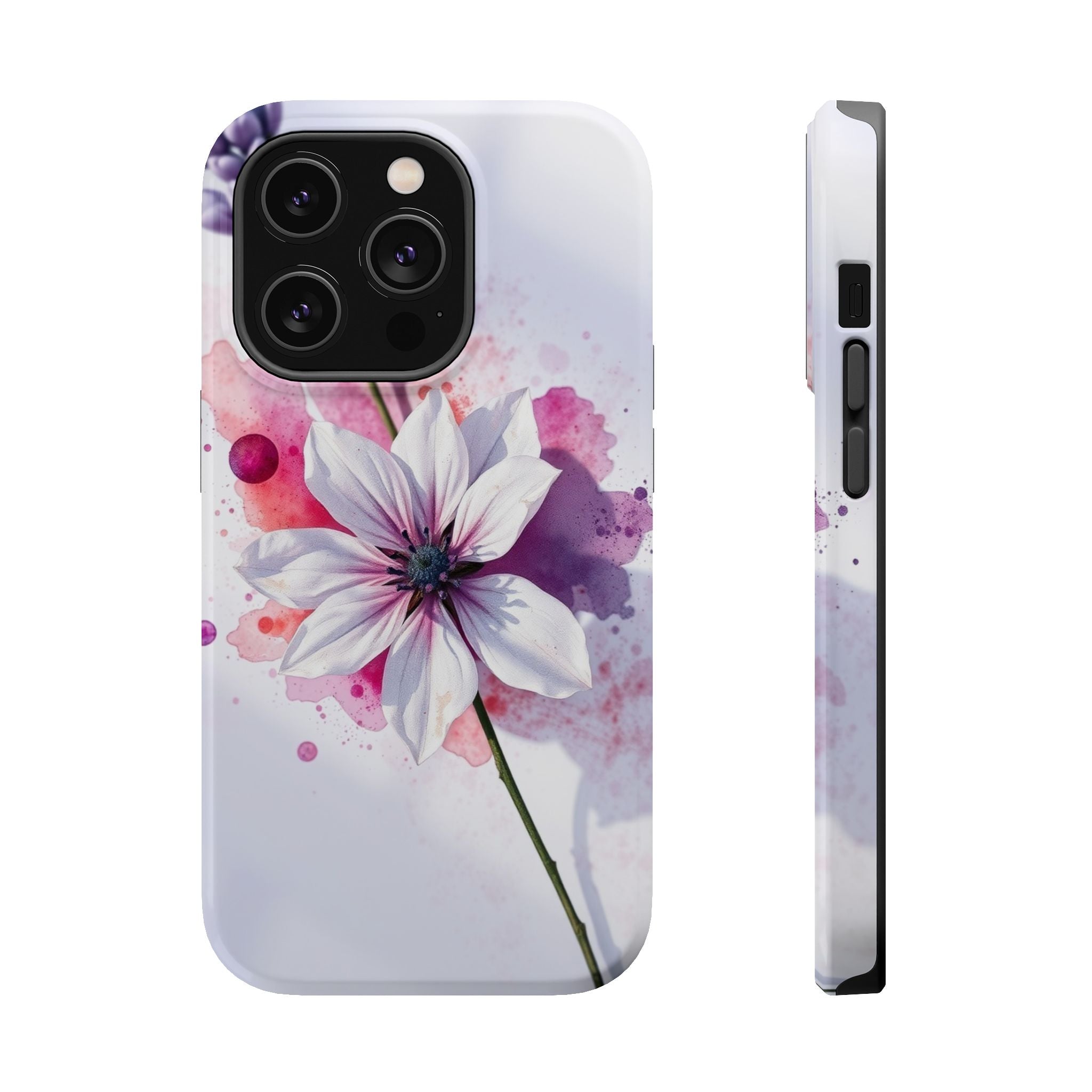 iPhone Floral Watercolor Splash Bold Art Slim Everyday iPhone 15 · iPhone Case