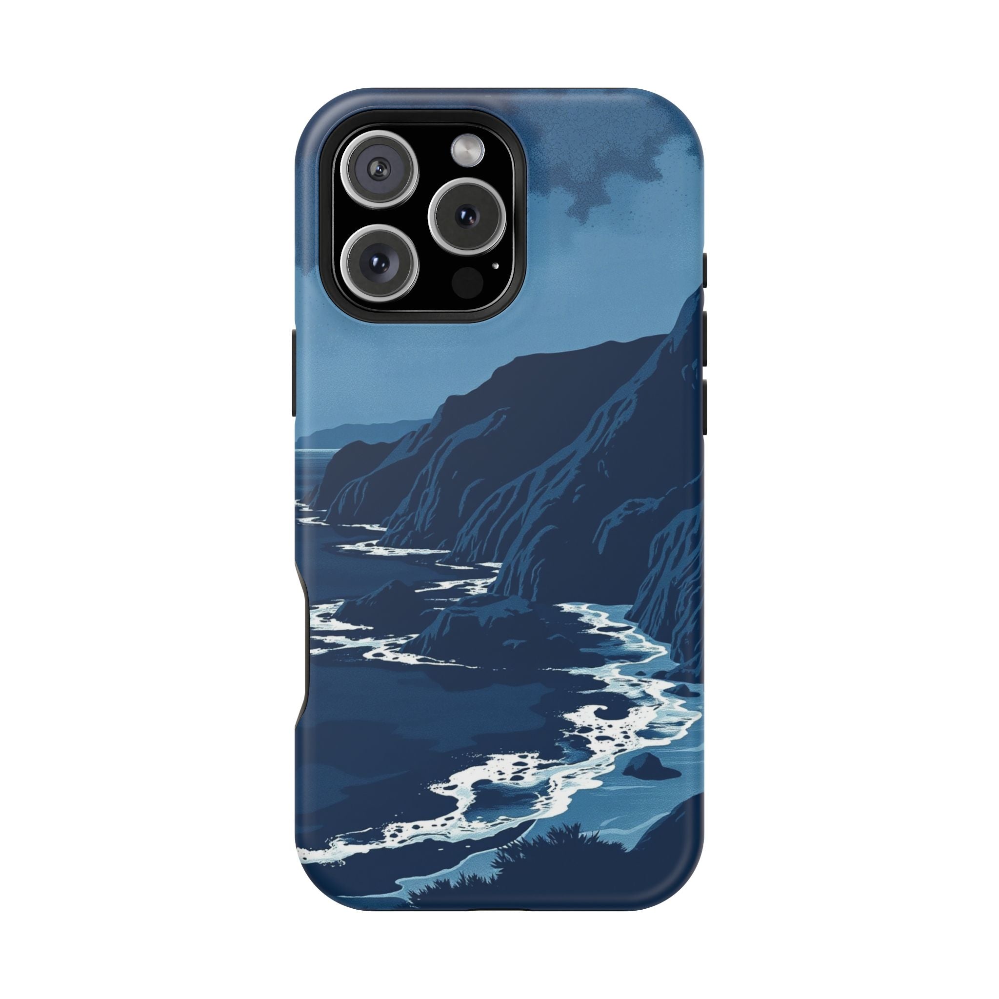 iPhone Midnight Blue And Silver Hibiscus Coast Carry Case Slim Snap Case · iPhon