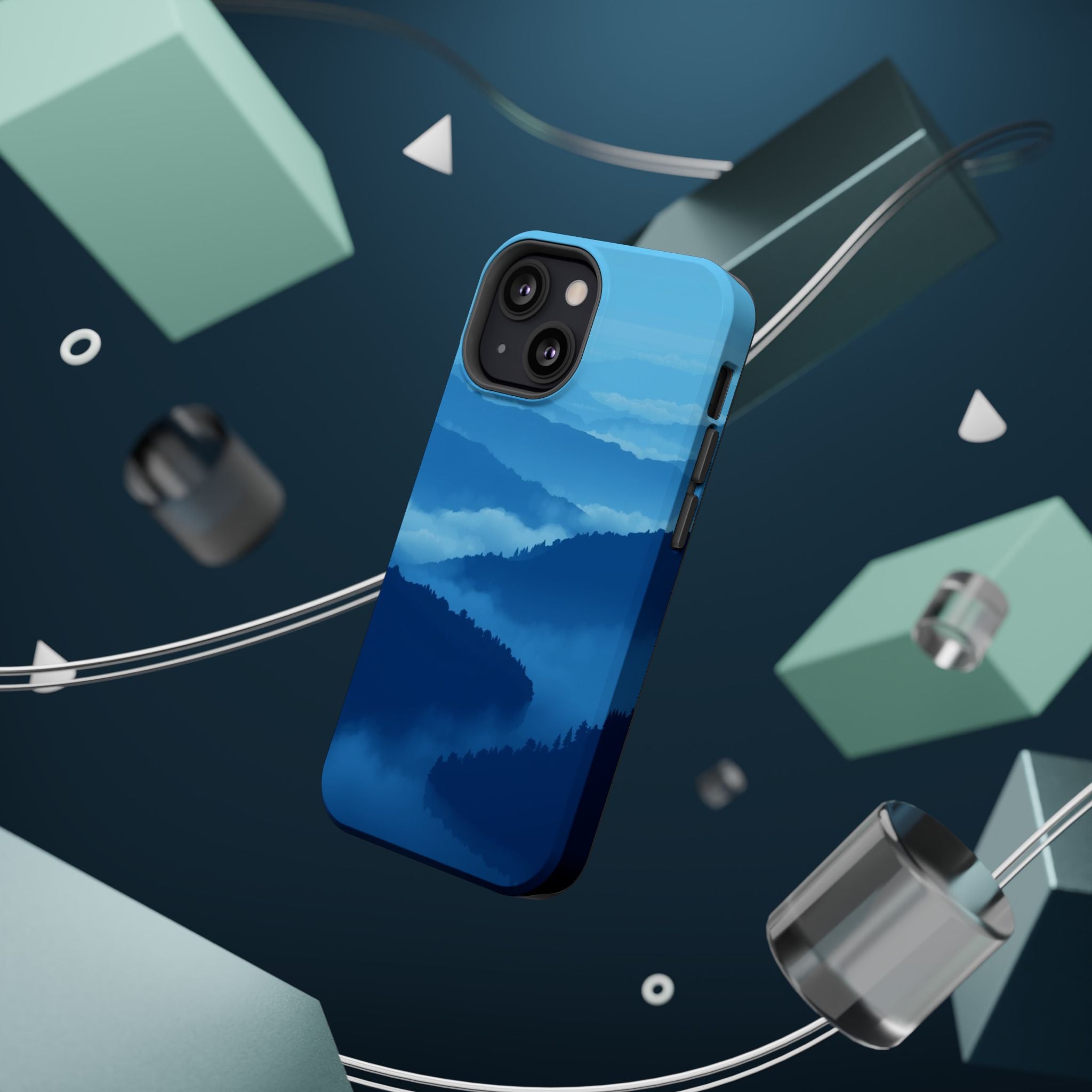 iPhone Fog Rolling Over Hills Pixel Art -Bit Slim iPhone Everyday · iPhone Case