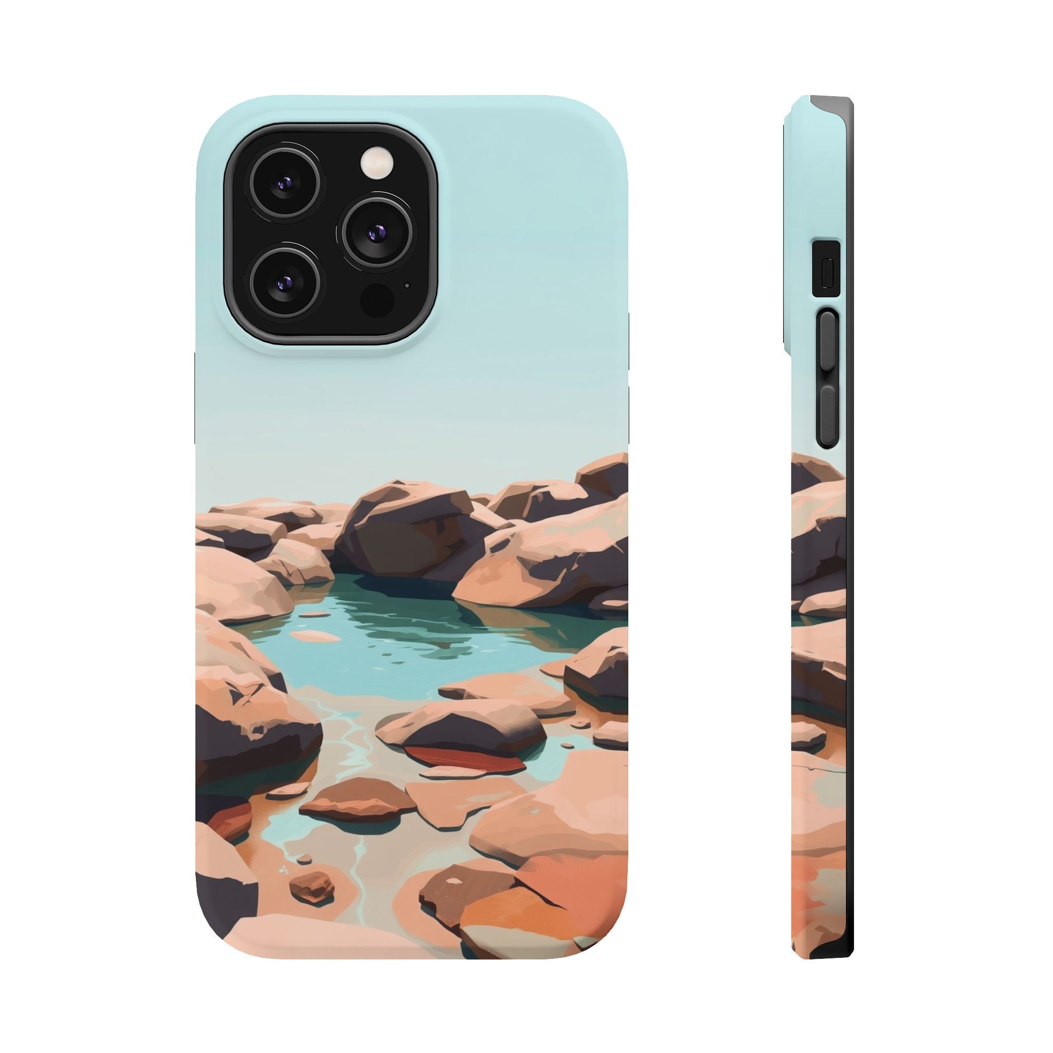 iPhone Tidal Pool Oil Painting Impressionist Slim iPhone Everyday · iPhone Case