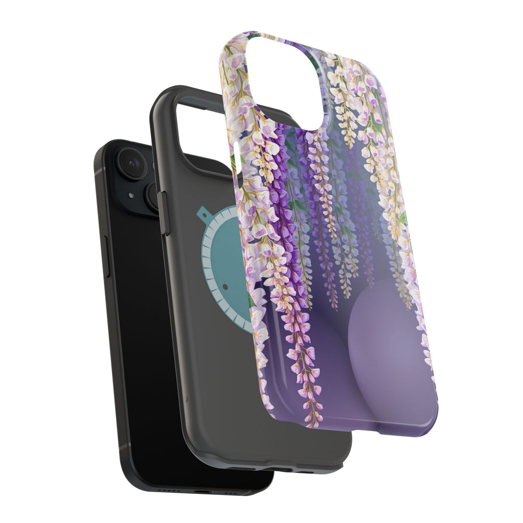 iPhone Mint And Blush Wisteria Cascade Slim Everyday Designer Case · iPhone Case