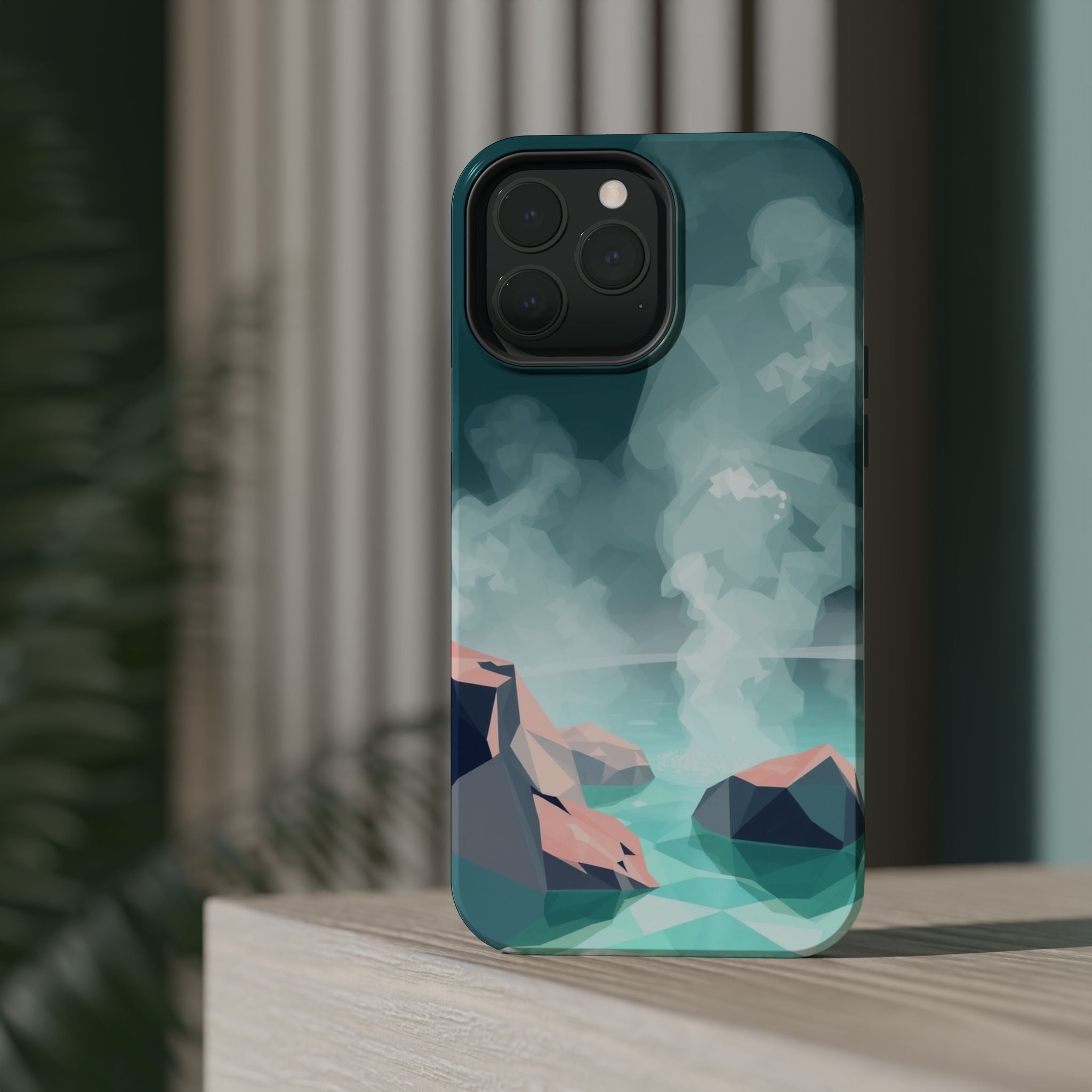 iPhone Mint And Blush Hot Spring Steam Slim Everyday iPhone 10 Designer · iPhone