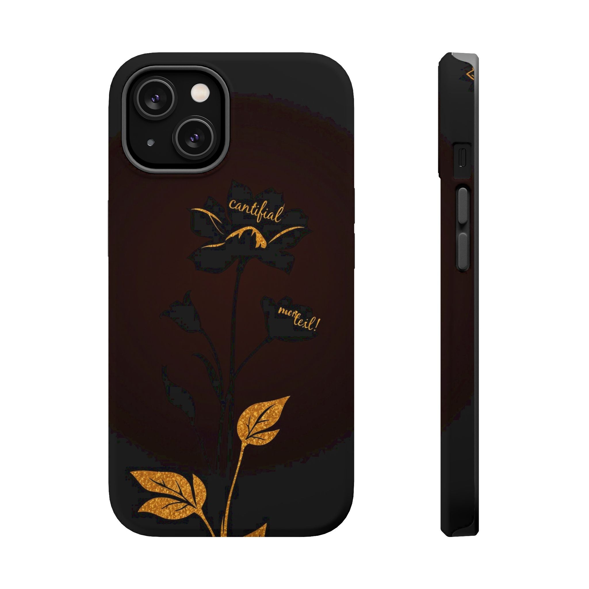 iPhone Earthy Floral Silhouette Design Slim Everyday Designer Case · iPhone Case