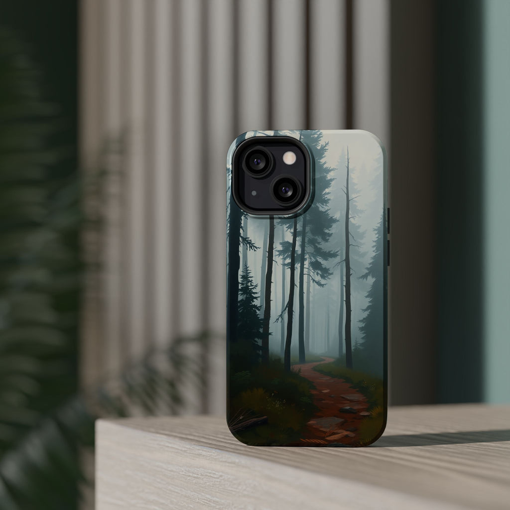 iPhone Serene Misty Forest Path Design Slim Everyday Designer Case · iPhone Case