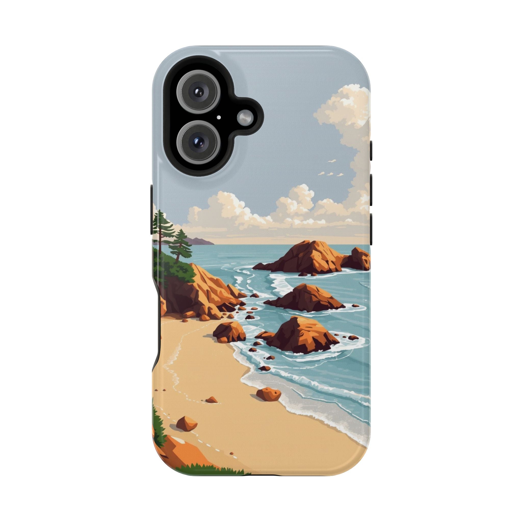 iPhone Mustard And Rust Pebble Beach Slim Everyday Designer Case · iPhone Case