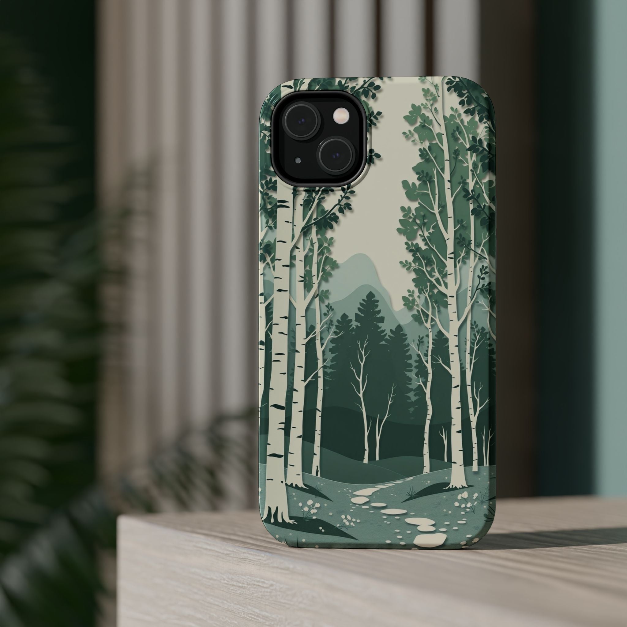 iPhone Birch Grove Paper Cut Art Bold Modern Everyday Snap Case · iPhone Case