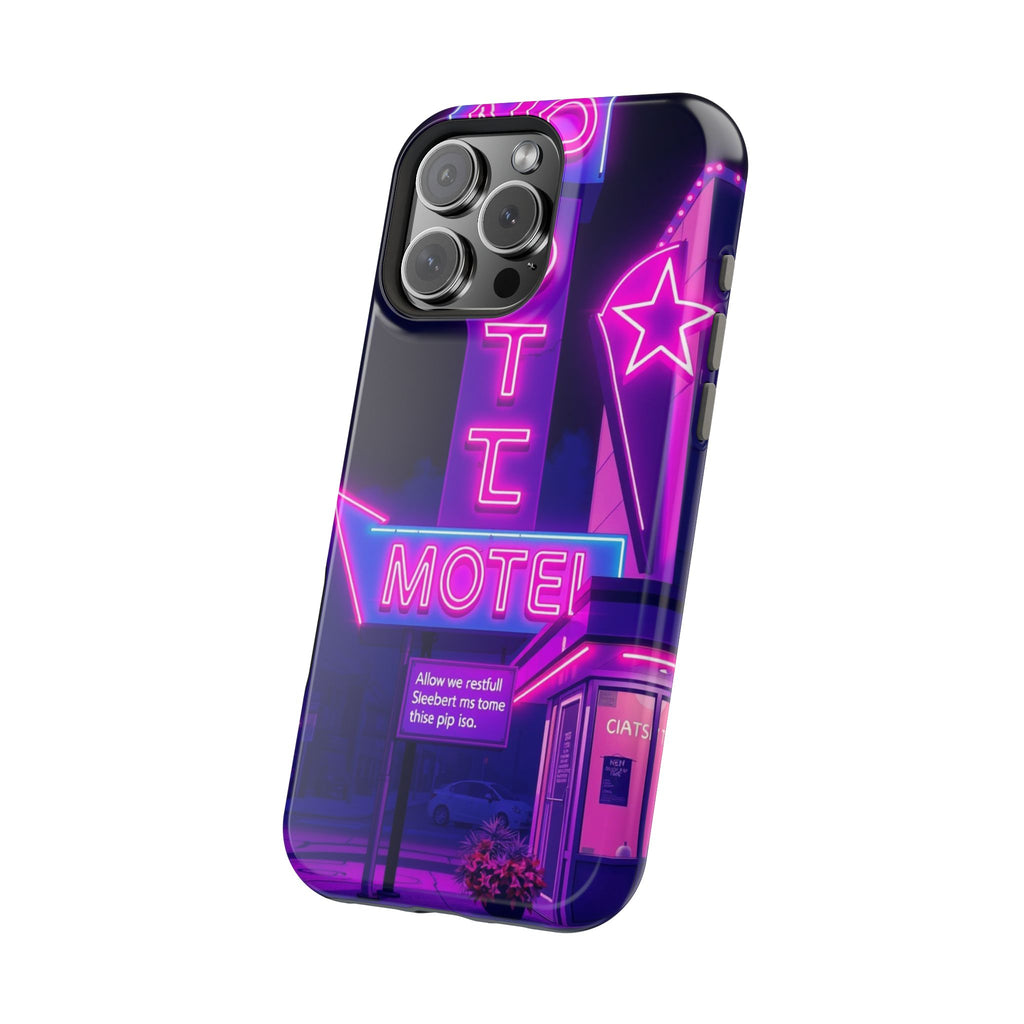 iPhone Neon Sign Motel Enchanted Art Slim Everyday Designer Case · iPhone Case