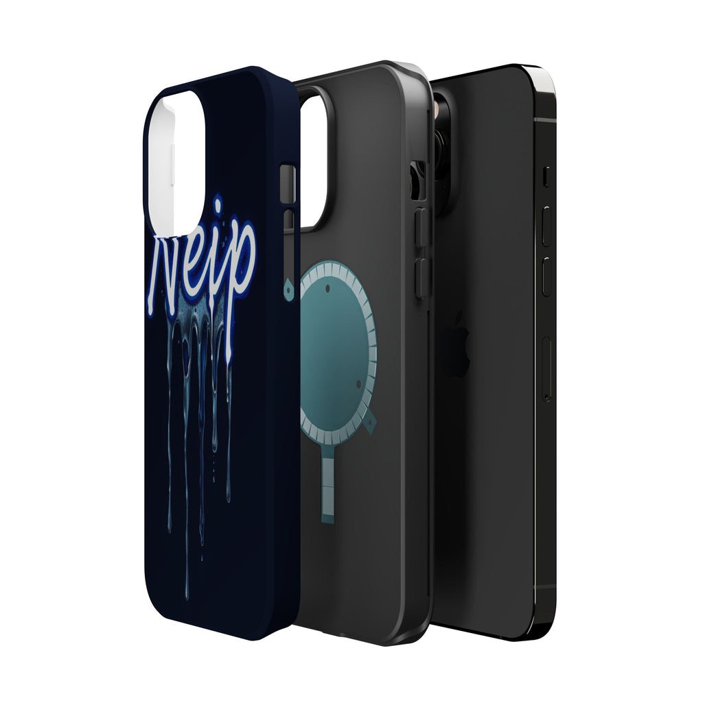 iPhone Midnight Blue And Silver Neon Drip Slim iPhone Everyday Designer · iPhone
