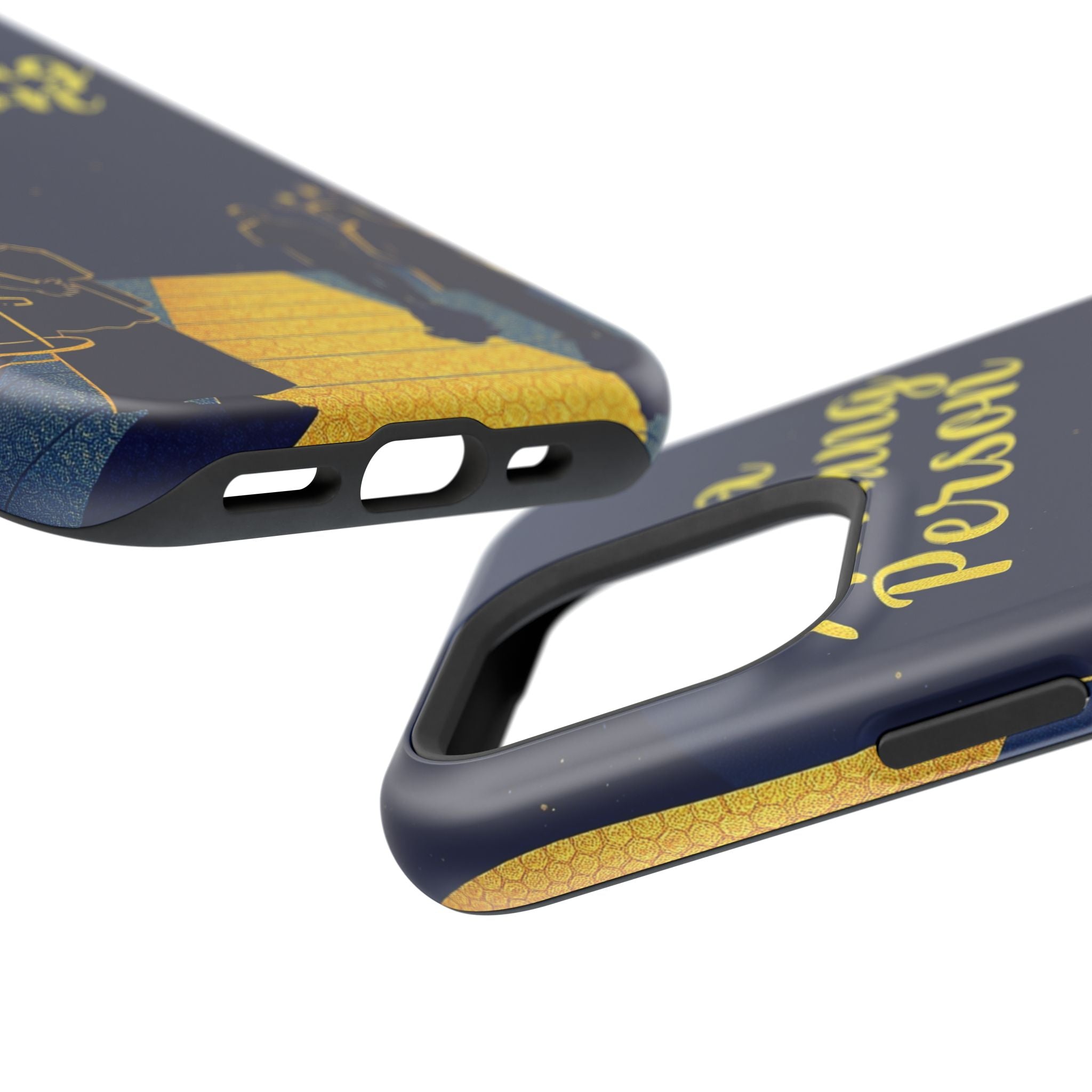 iPhone Midnight Blue And Silver Not a Morning Person Slim Snap Case · iPhone Cas
