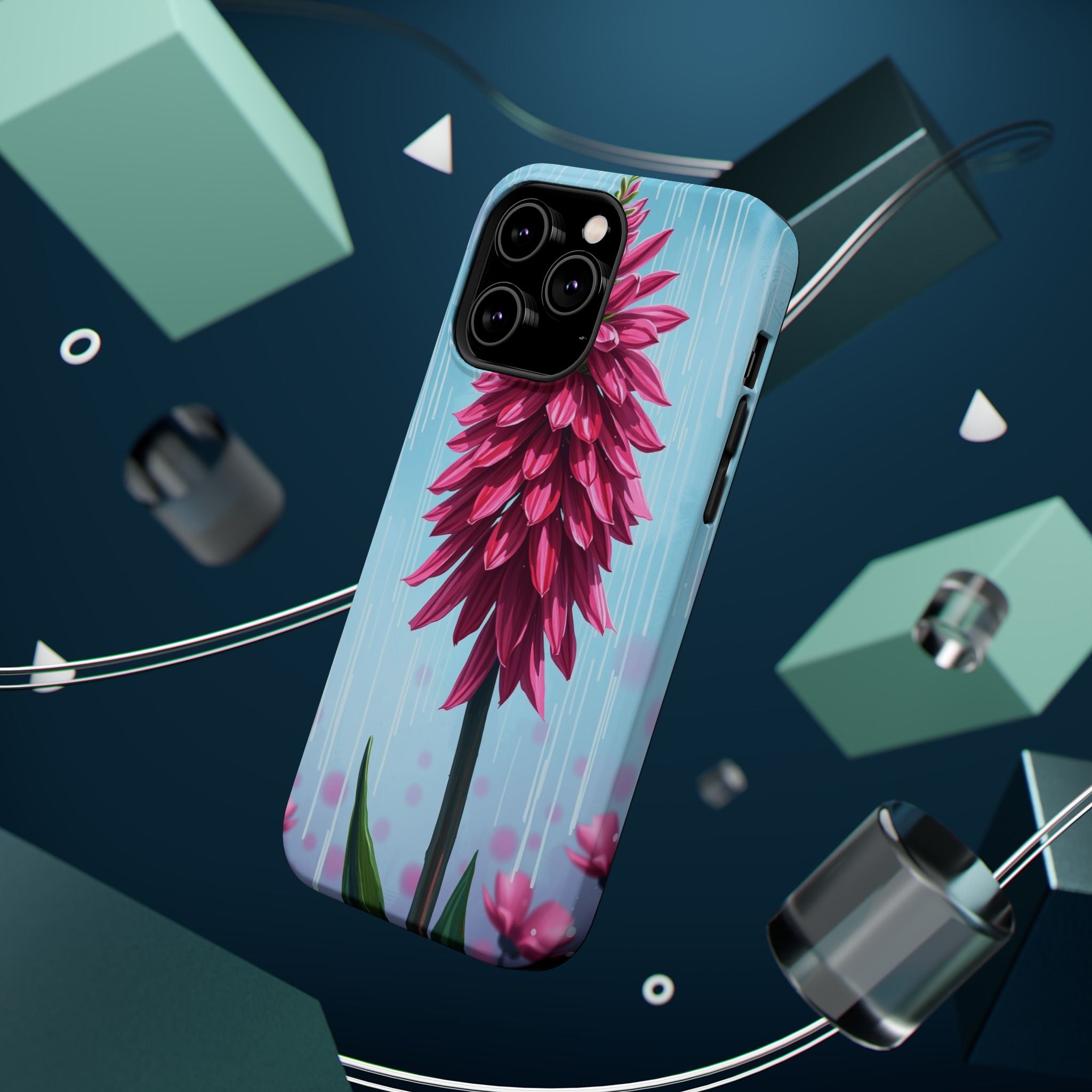iPhone Cyan And Magenta Spring Shower Bloom Slim iPhone Everyday · iPhone Case