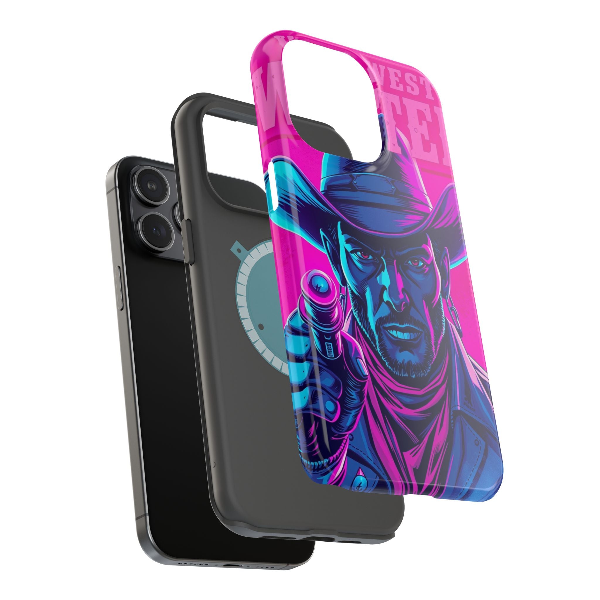 iPhone Wild West Wanted Neon Cyberpunk Slim Everyday Designer Case · iPhone Case