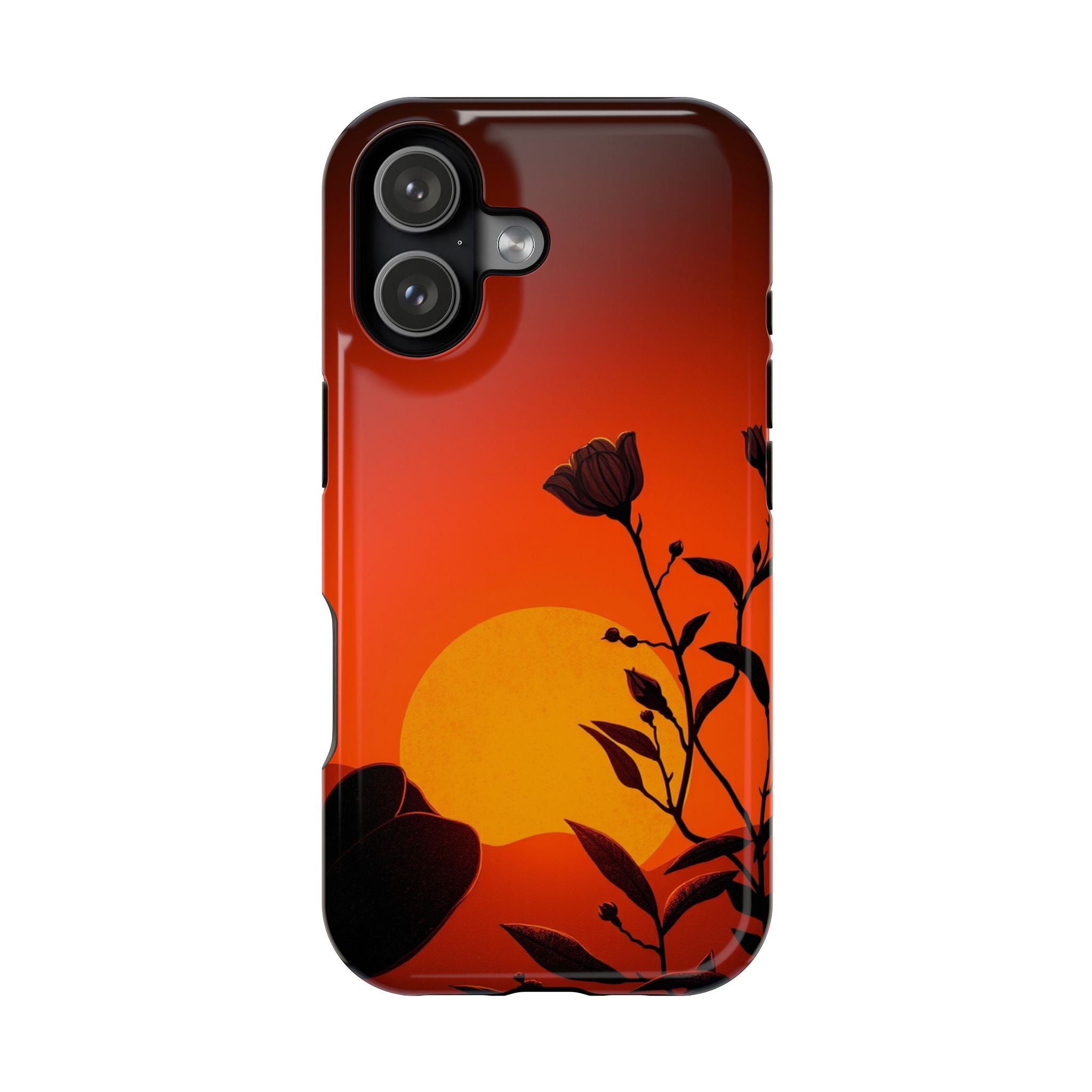 iPhone Bloom and Leaf Dark Gothic Ink Slim Everyday Designer Case · iPhone Case