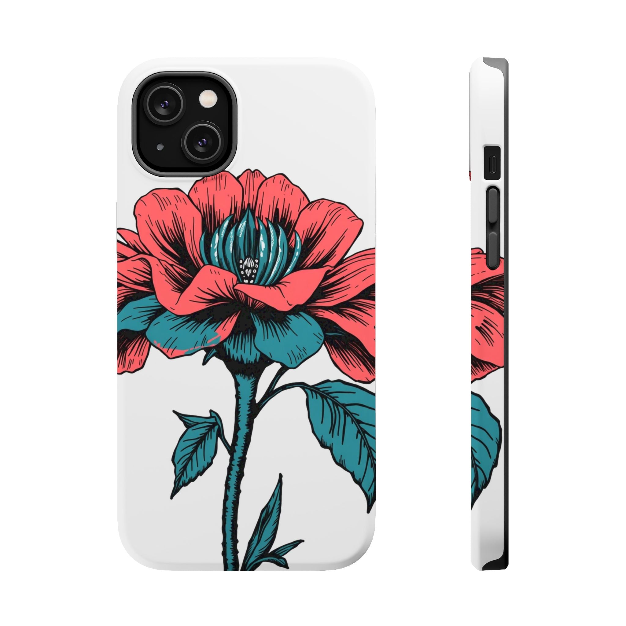 iPhone Garden Party Bloom Dark Gothic Ink Slim Snap Case · iPhone Case