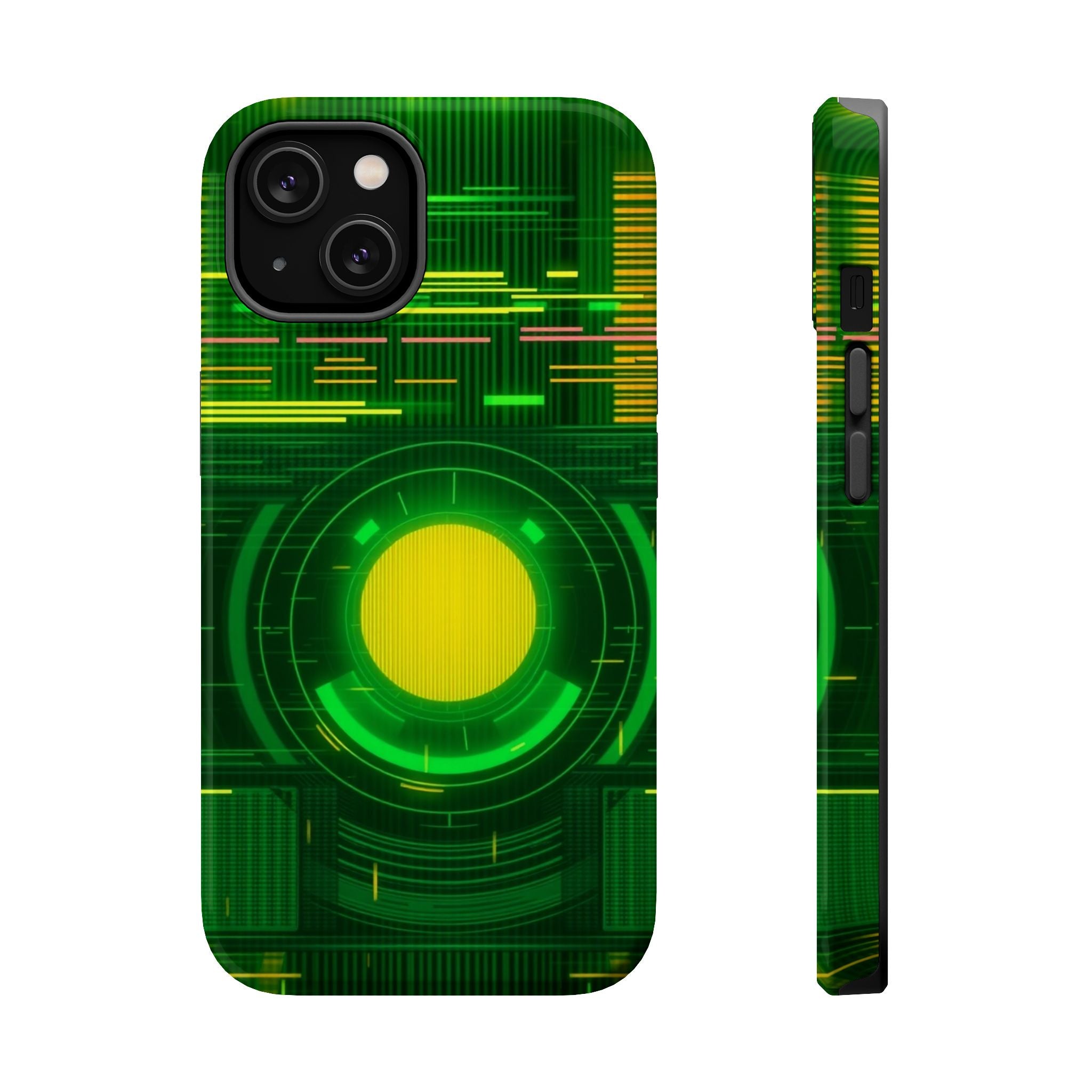 iPhone Emerald Green And Gold VHS Static Slim Everyday Designer Case · iPhone Ca