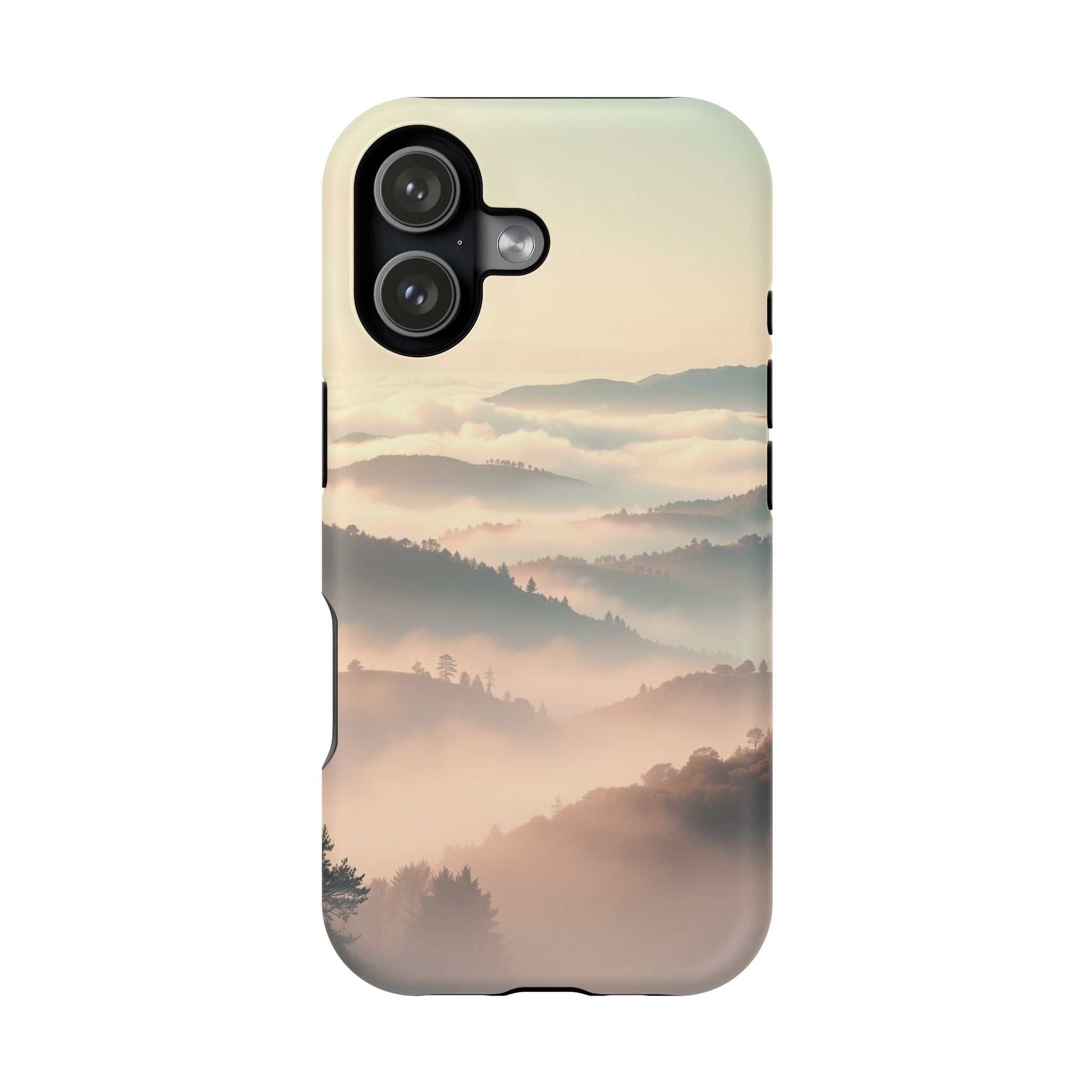 iPhone Mint And Blush Fog Rolling Over Hills Slim iPhone Everyday · iPhone Case