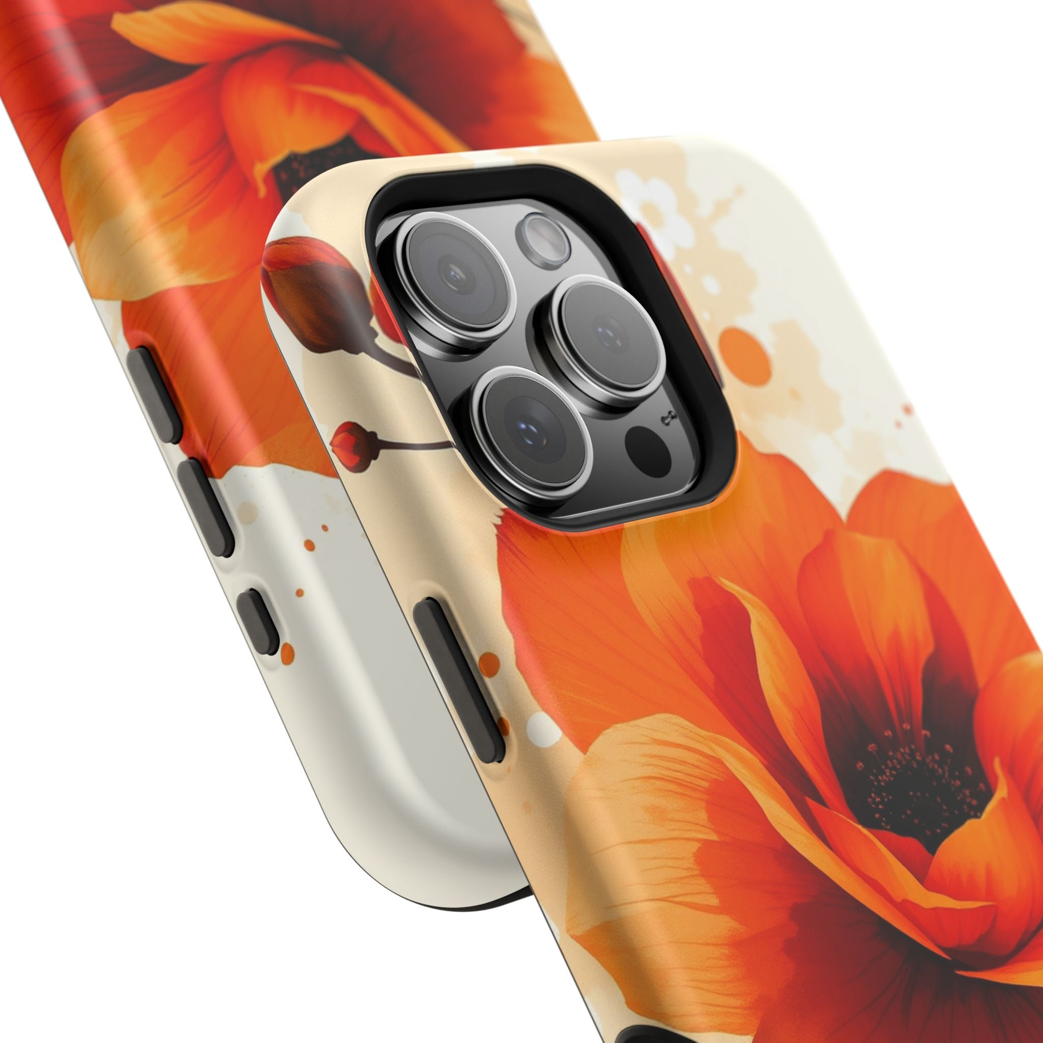 iPhone Burnt Orange And Sand Floral Ink Wash Slim iPhone Everyday · iPhone Case