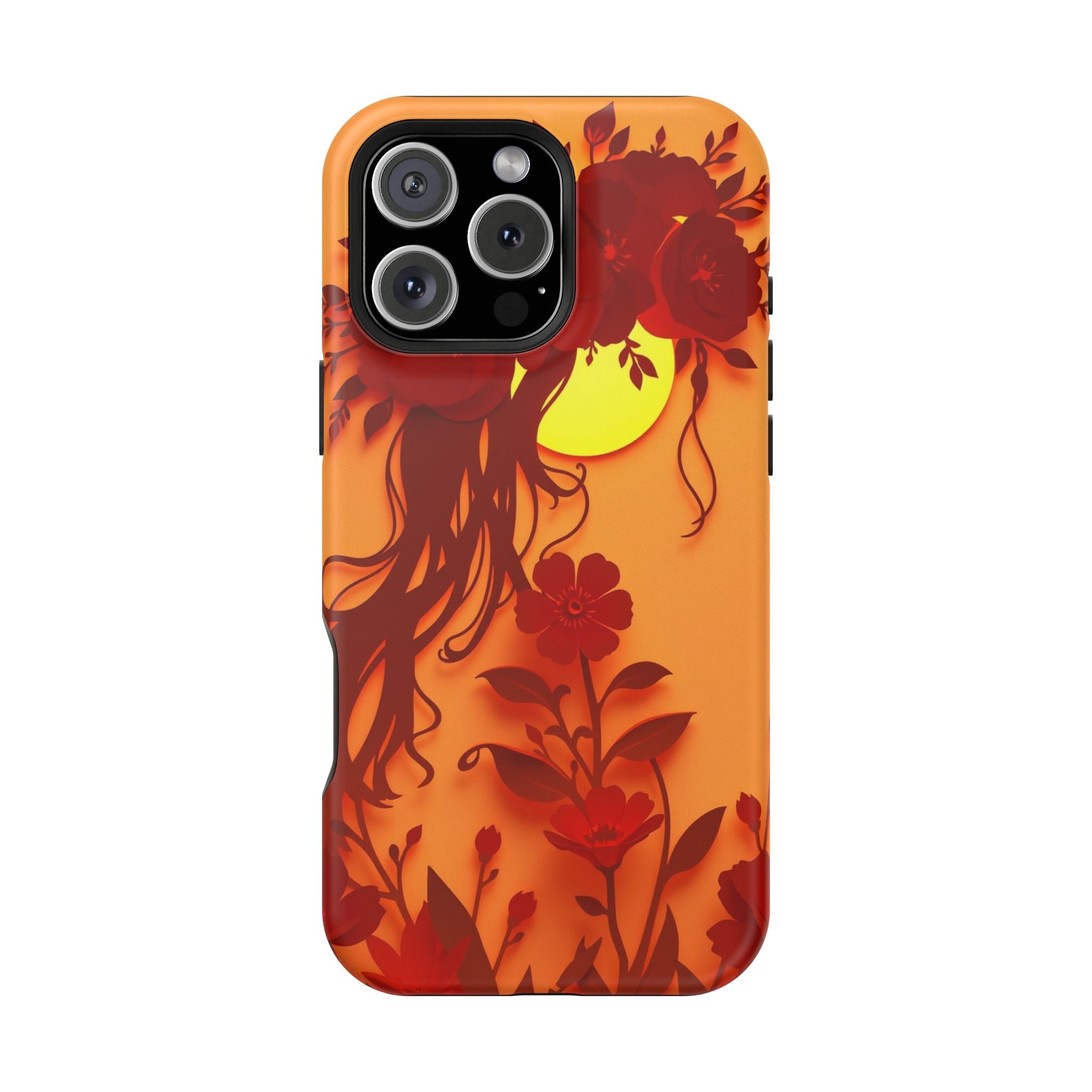 iPhone Sunset Amber And Peach Floral Crown Slim iPhone Everyday · iPhone Case