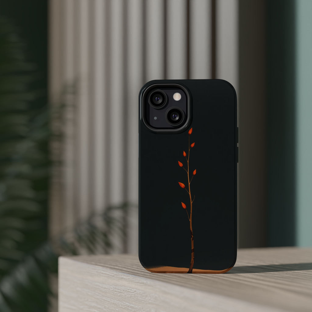 iPhone Burnt Orange And Sand Minimalist Stem Slim iPhone Everyday · iPhone Case