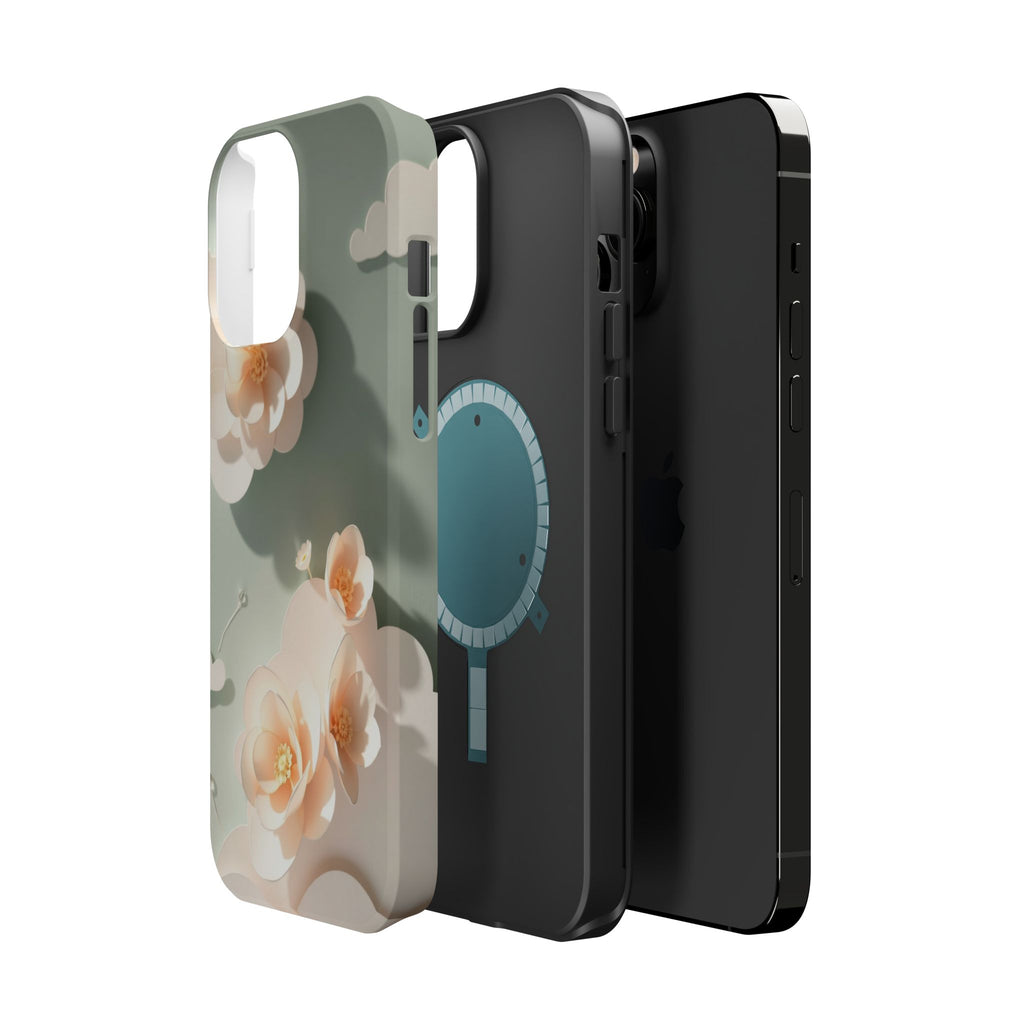 iPhone Sage And Ivory Pastel Floral Cloud Slim iPhone Everyday Designer · iPhone