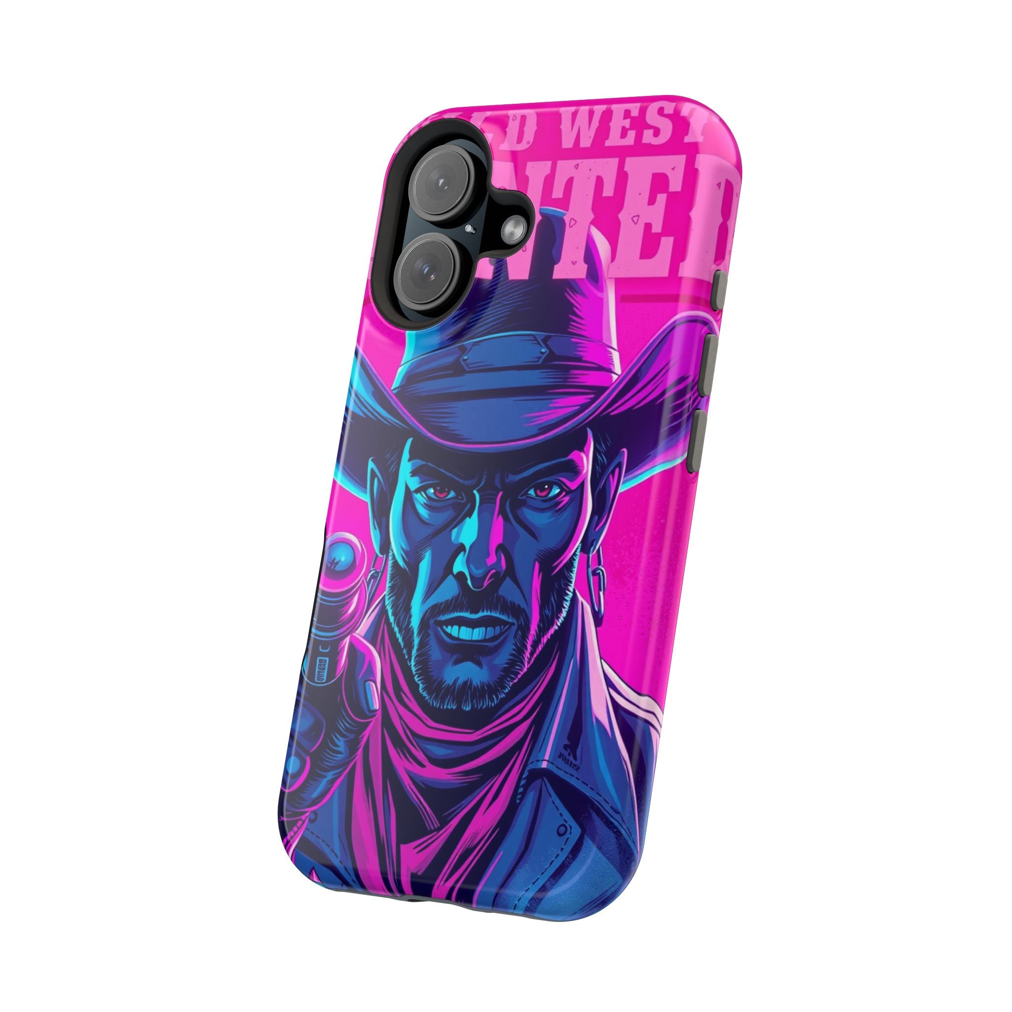 iPhone Wild West Wanted Neon Cyberpunk Slim Everyday Designer Case · iPhone Case