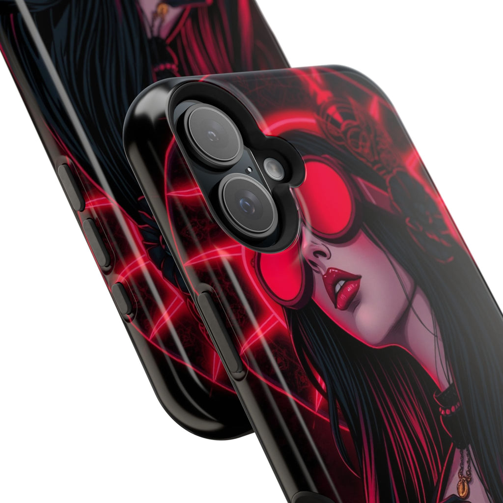 iPhone Black And Crimson Art Nouveau Female Slim Everyday Designer Case · iPhone
