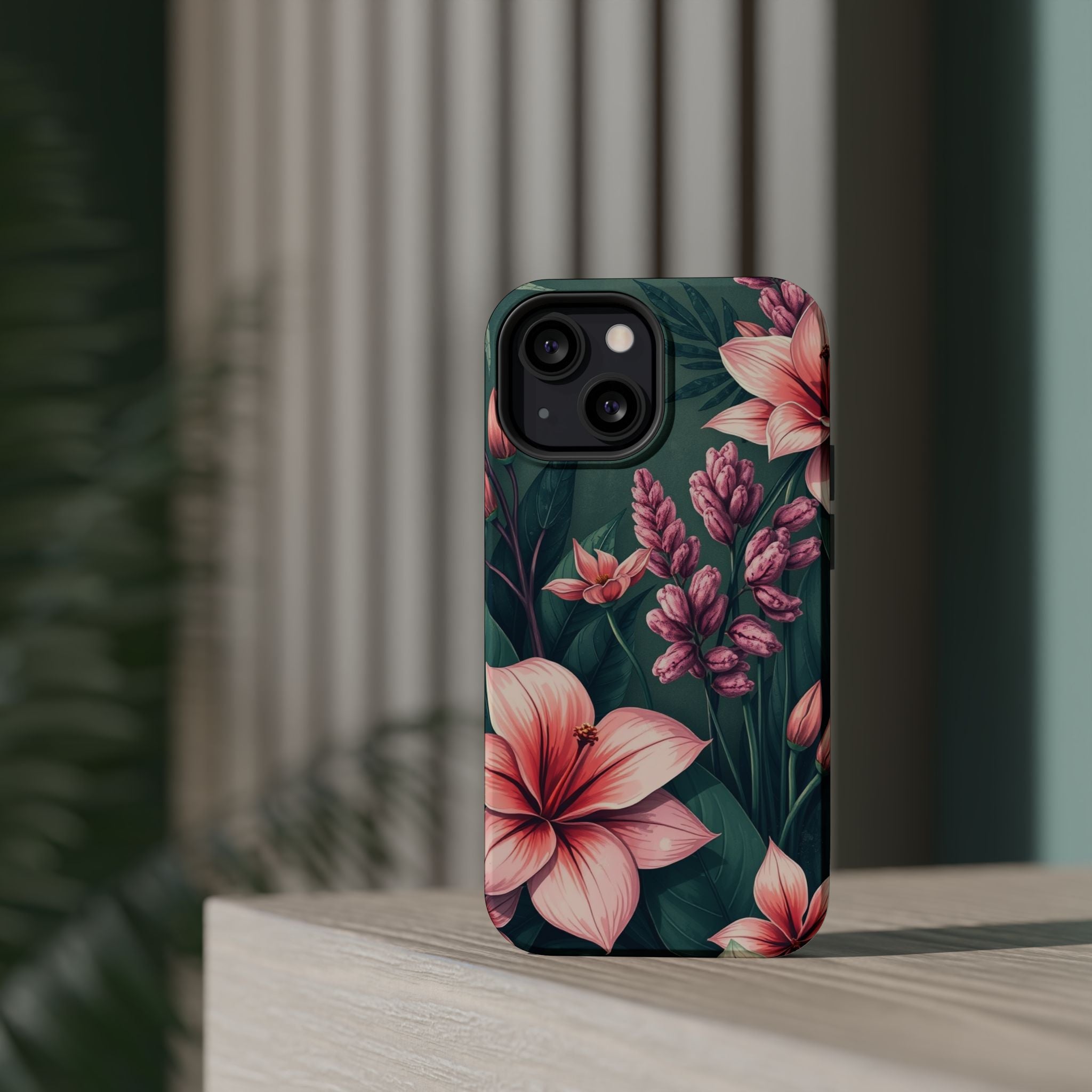 iPhone Mint And Blush Jungle Floral Slim Everyday Designer Case · iPhone Case