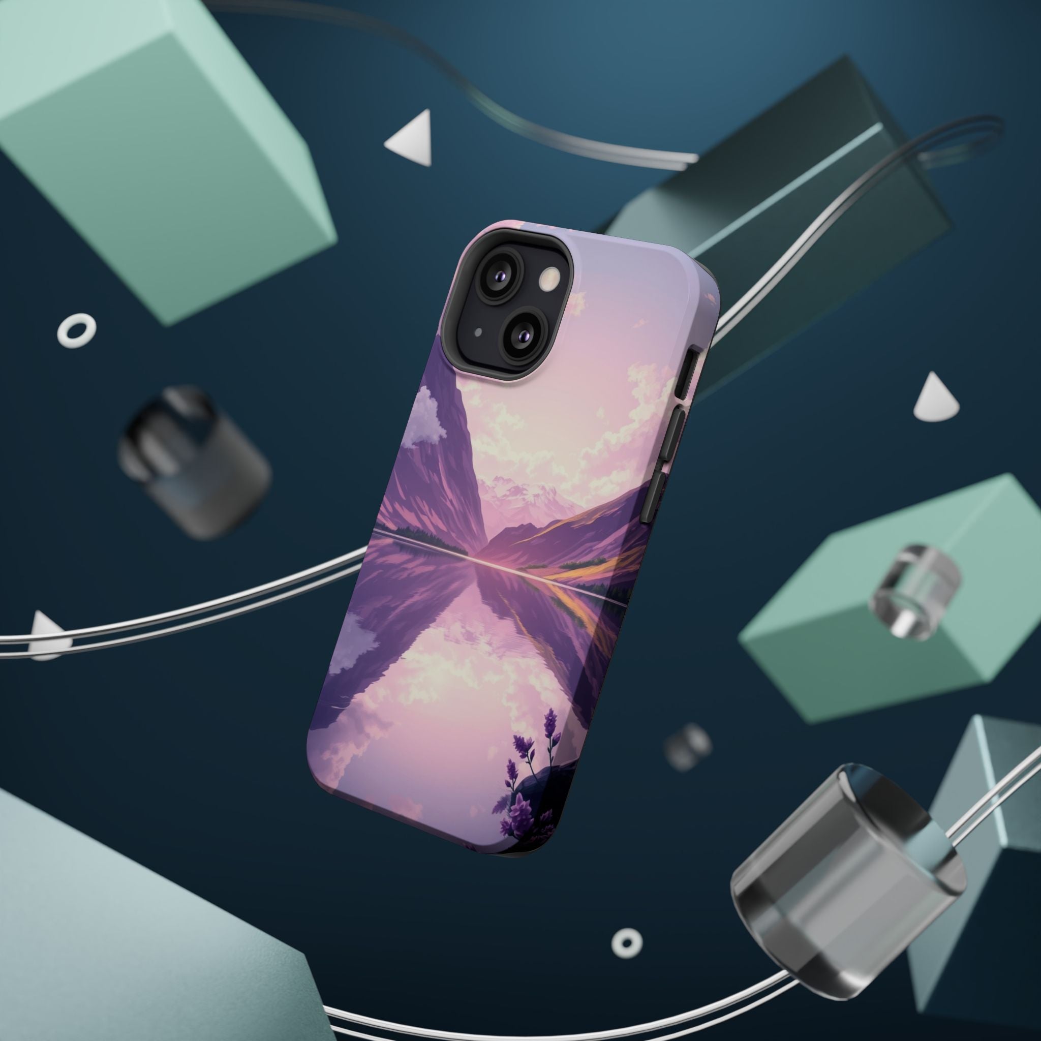 iPhone Lavender And Pearl Fjord Reflection Slim iPhone Everyday · iPhone Case