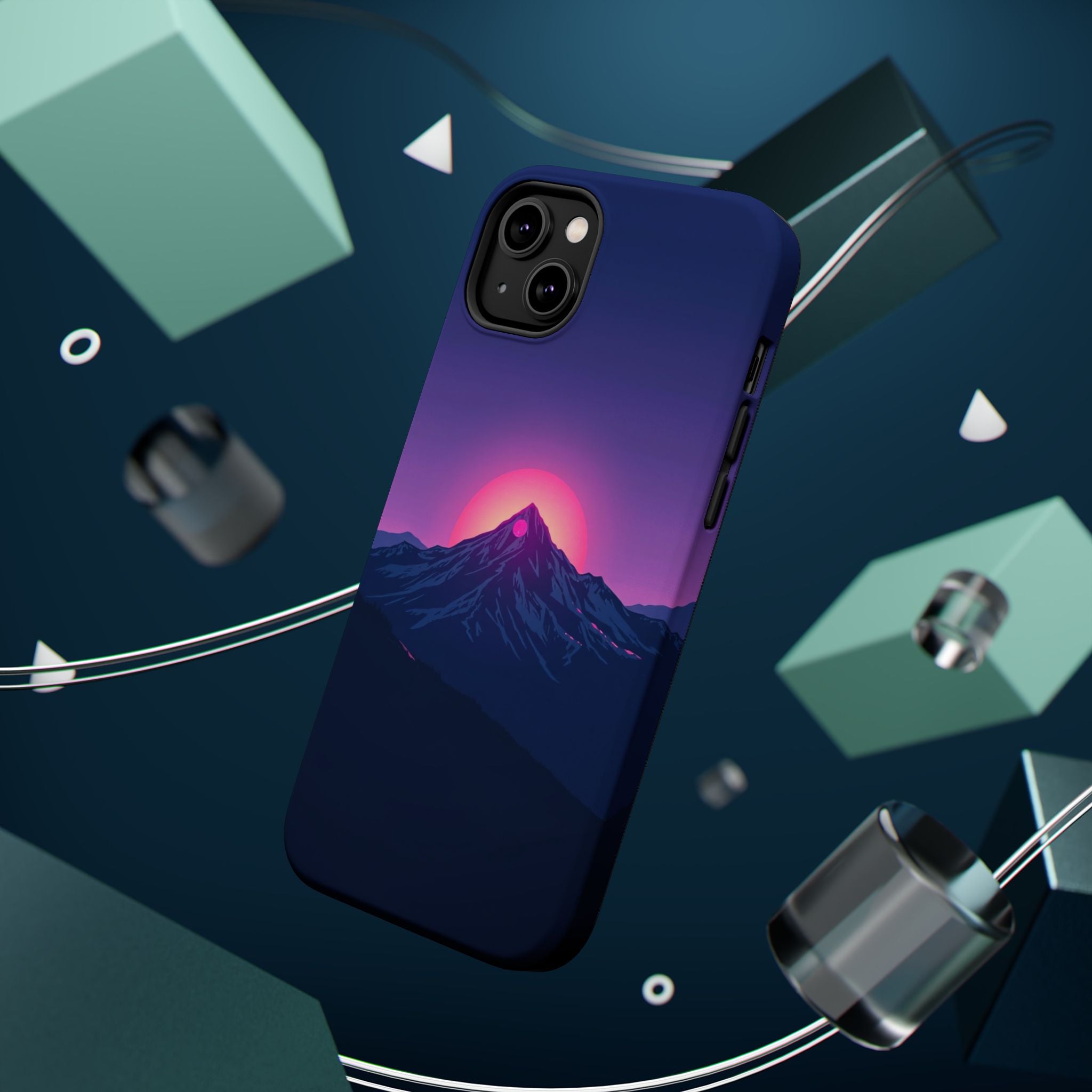 iPhone Mountain at Sunrise Electric Art Slim Everyday iPhone 15 · iPhone Case