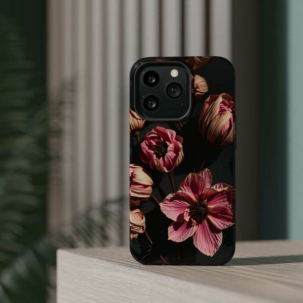iPhone Dried Flower Flat Lay Electric Art Slim Snap Case · iPhone Case
