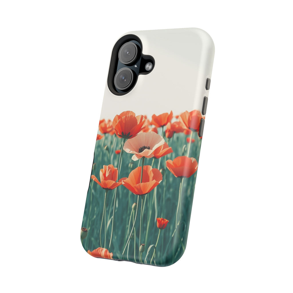 iPhone Mint And Blush Poppy Field 10 Slim Everyday Designer Case · iPhone Case