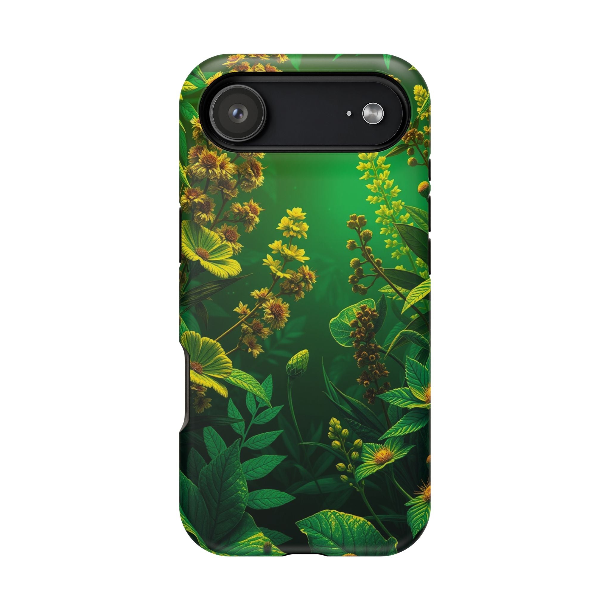 iPhone Emerald Green And Gold Vintage Botanicals Print Slim Snap Case · iPhone C