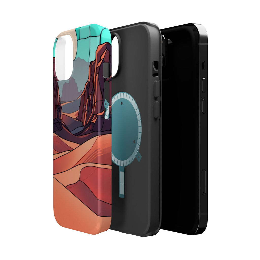 iPhone Desert Dunes Stained Glass Bold Modern Everyday Snap Case · iPhone Case