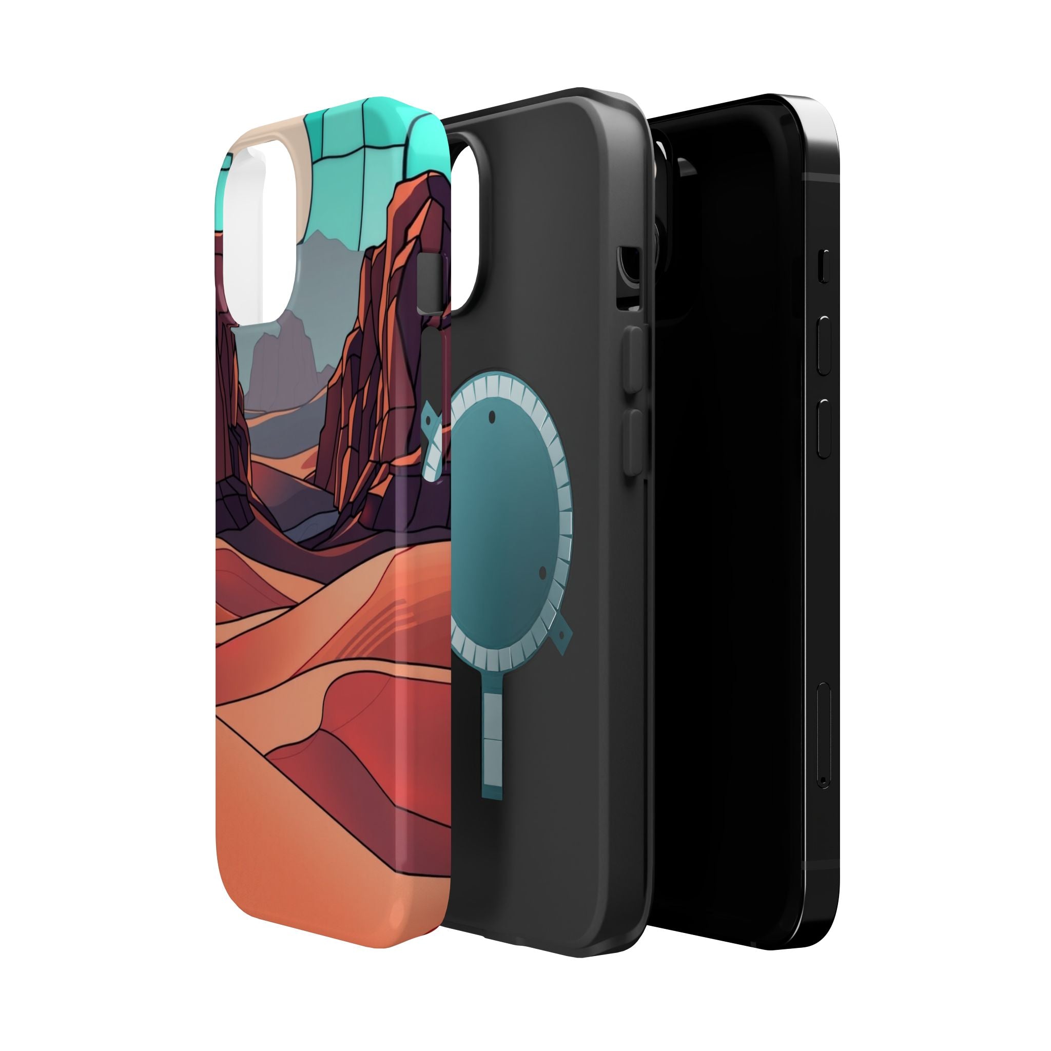 iPhone Desert Dunes Stained Glass Bold Modern Everyday Snap Case · iPhone Case