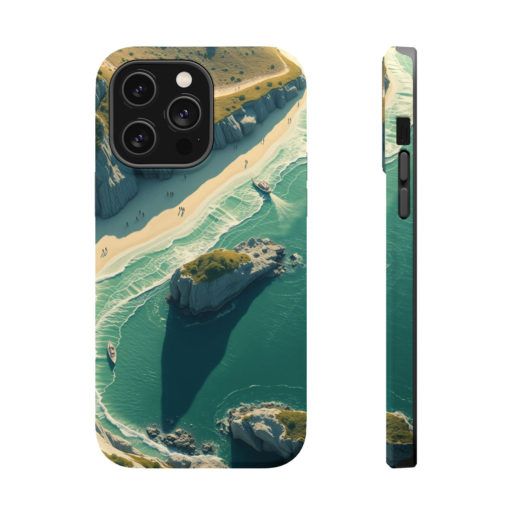 iPhone Sage And Ivory Shoreline Aerial Slim Everyday Designer Case · iPhone Case