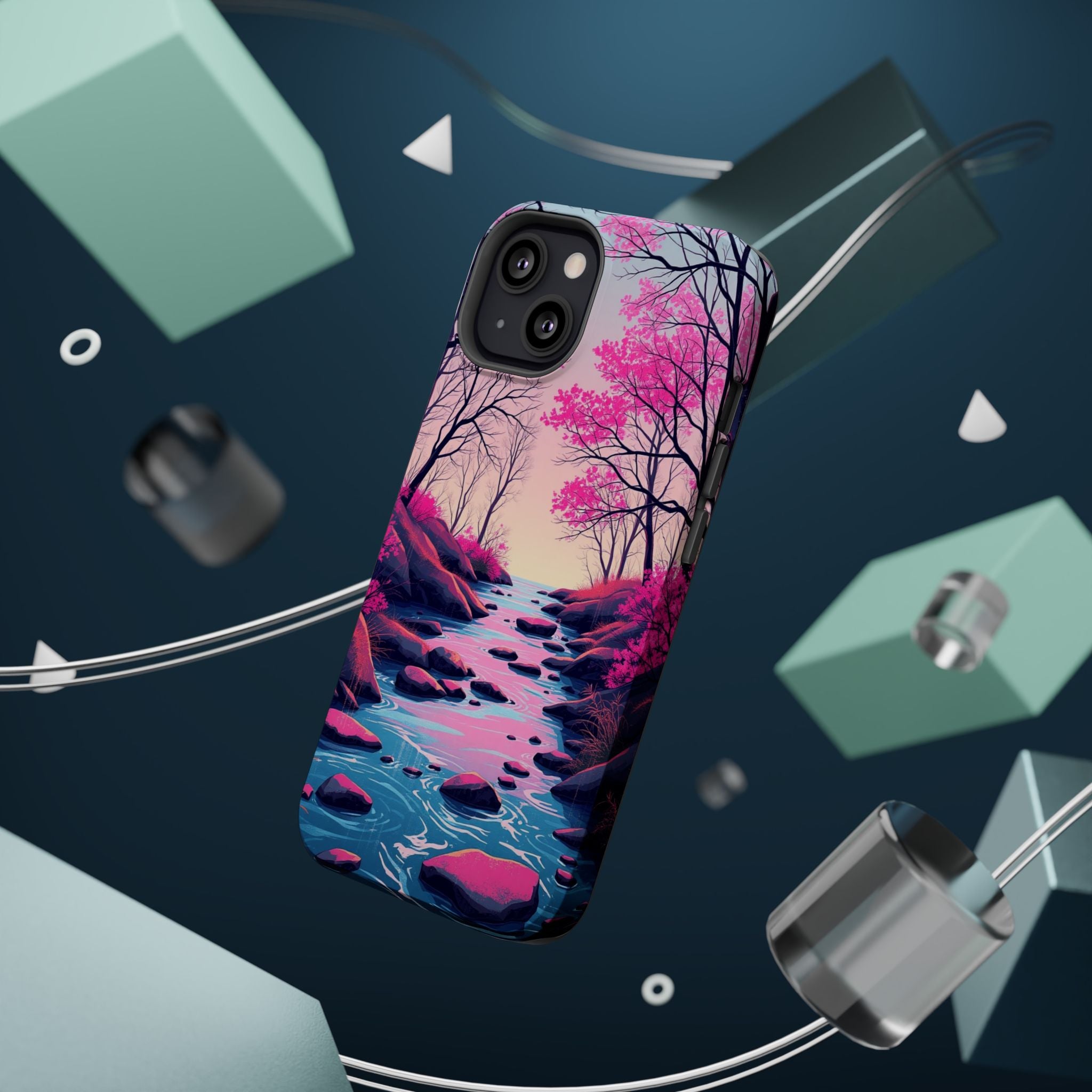 iPhone Spring Creek Mystic Art 15 Bold Modern Everyday Snap Case · iPhone Case