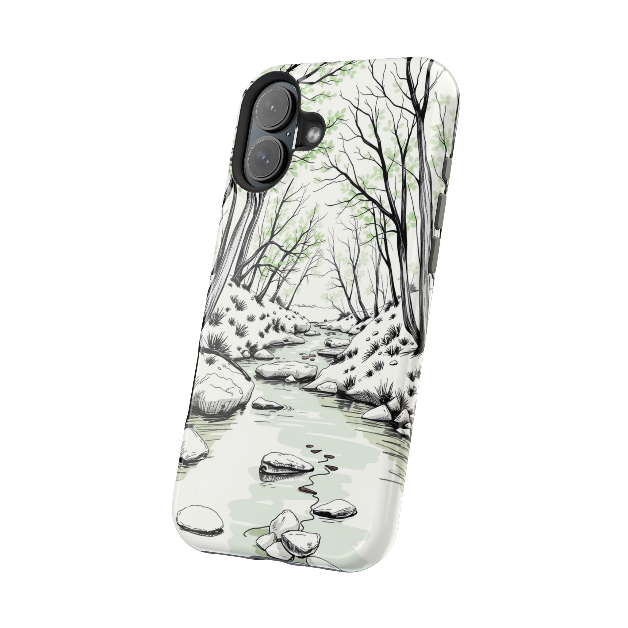 iPhone Sage And Ivory Spring Creek Bold Modern Everyday Snap Case · iPhone Case