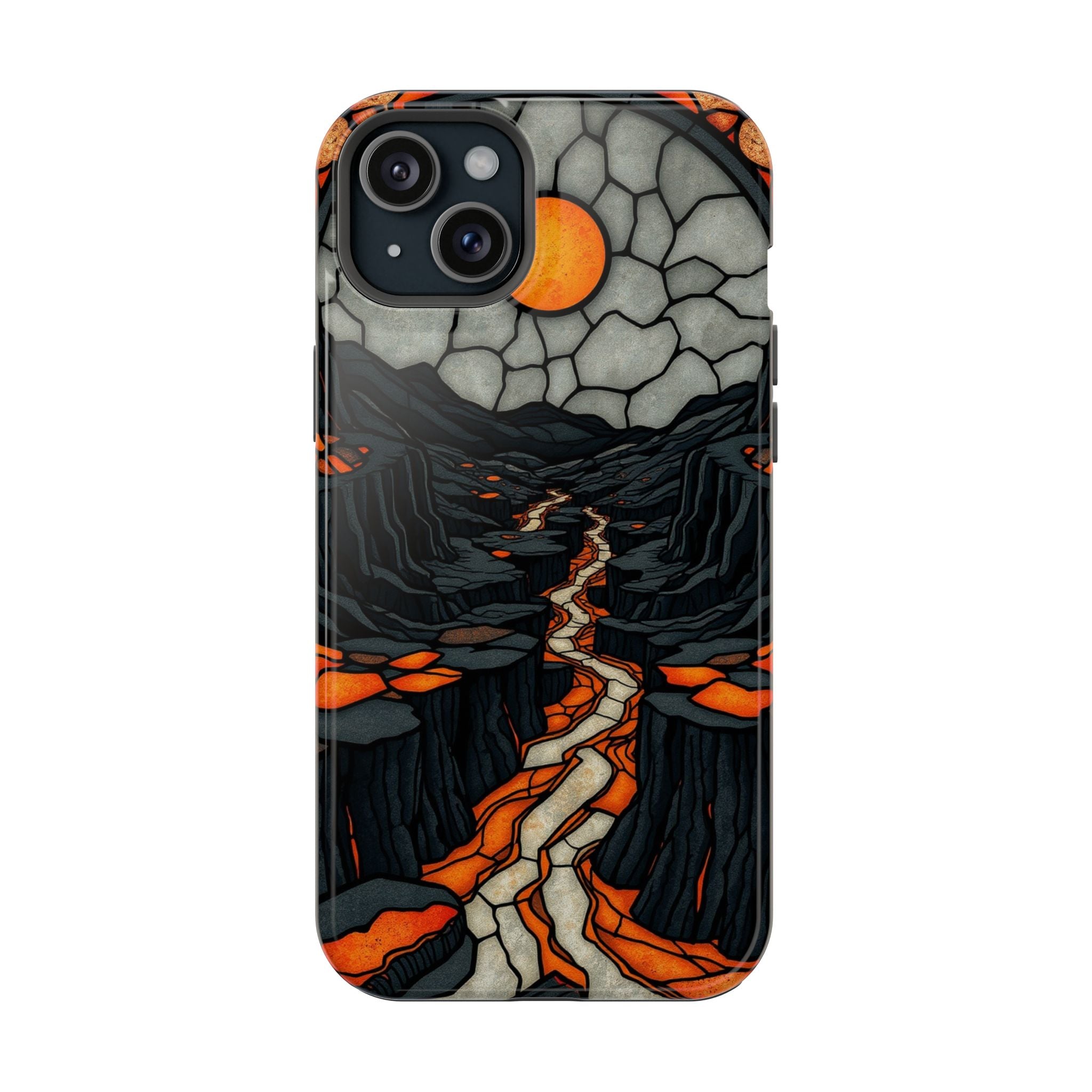 iPhone Charcoal And Copper Lava Field Slim Everyday Designer Case · iPhone Case