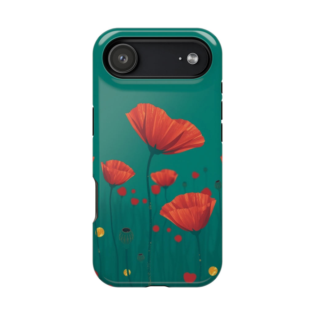 iPhone Earthy Poppy Field Design Bold Modern Everyday Snap Case · iPhone Case