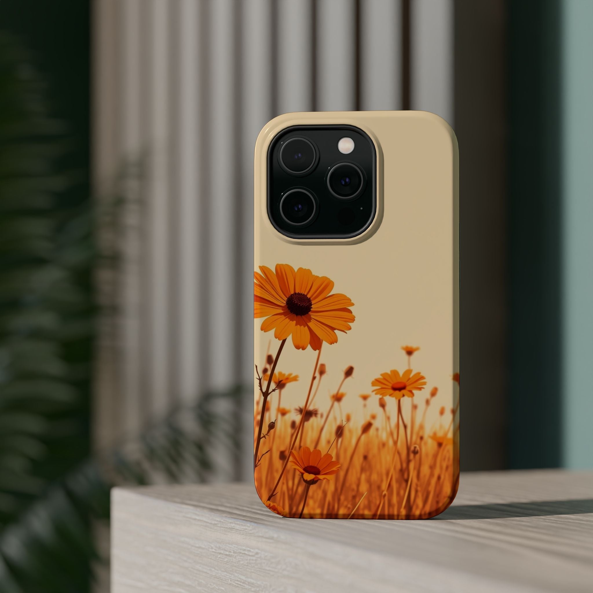iPhone Wildflower Field Minimalist Line Art Slim Everyday Designer Case · iPhone