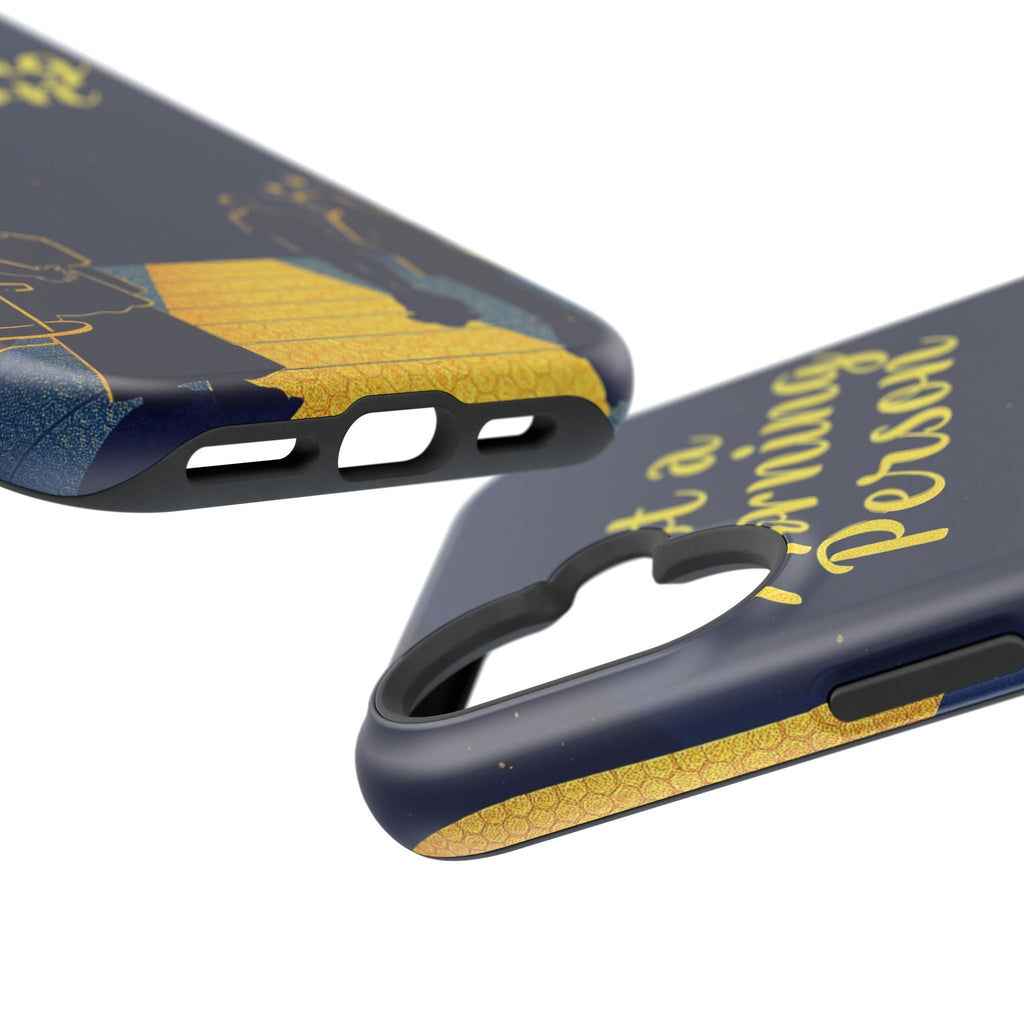 iPhone Midnight Blue And Silver Not a Morning Person Slim Snap Case · iPhone Cas