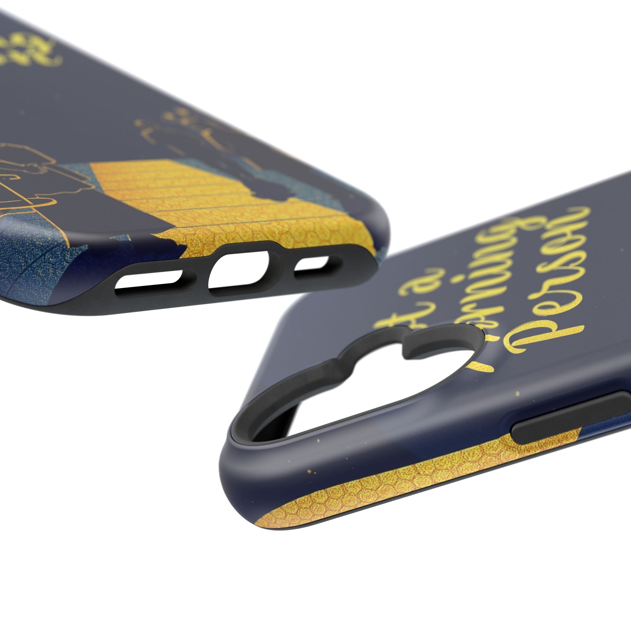 iPhone Midnight Blue And Silver Not a Morning Person Slim Snap Case · iPhone Cas