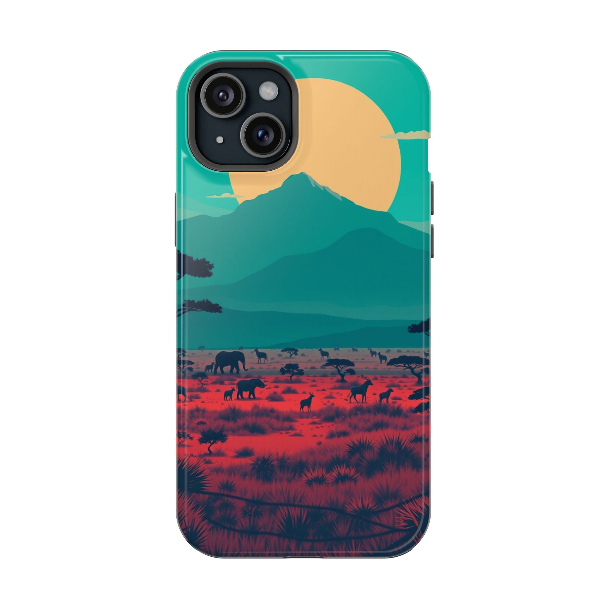 iPhone Savanna Horizon Vintage Retro Poster Slim iPhone Everyday · iPhone Case