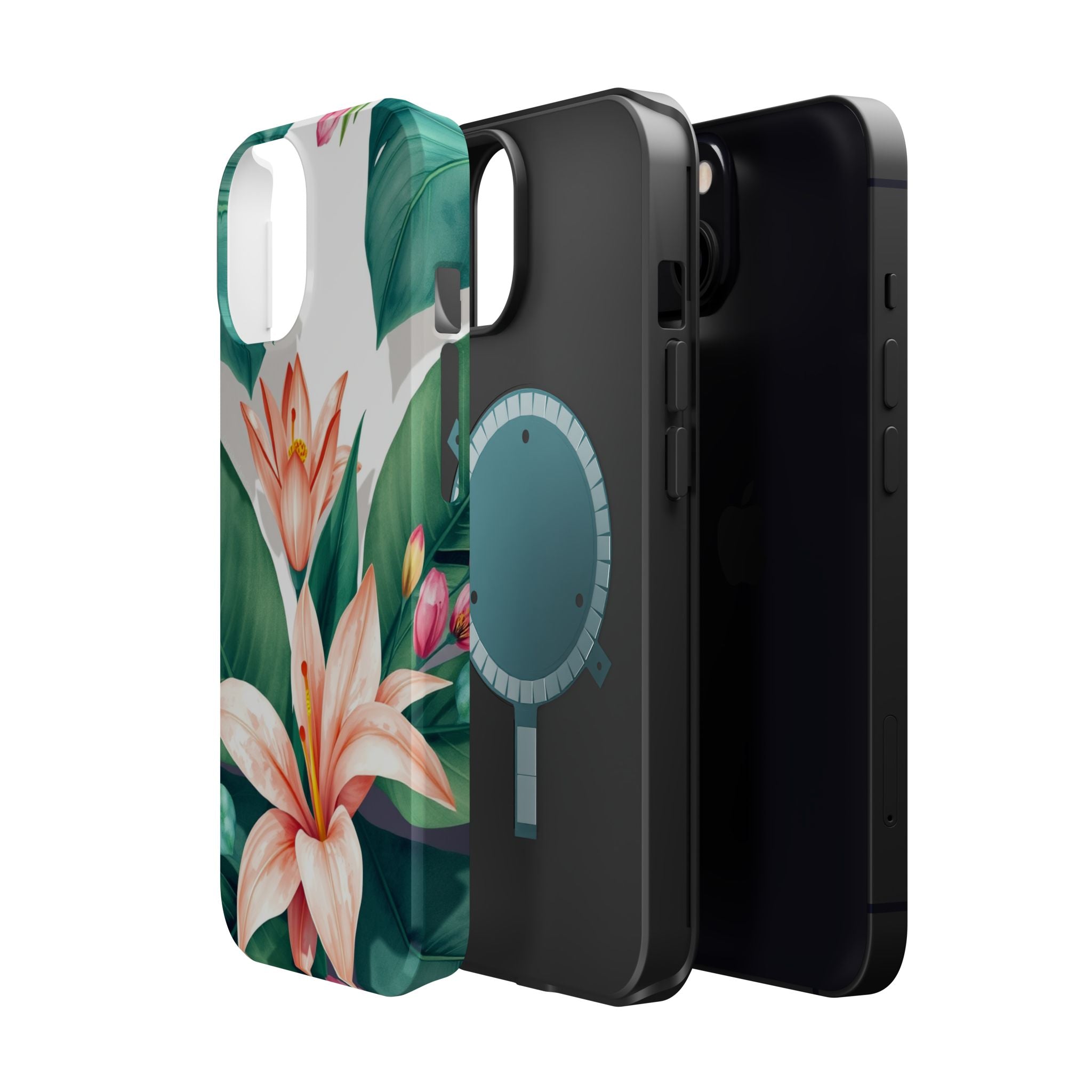 iPhone Tropical Bloom Sage And Ivory Slim Snap Case Gal · iPhone Case