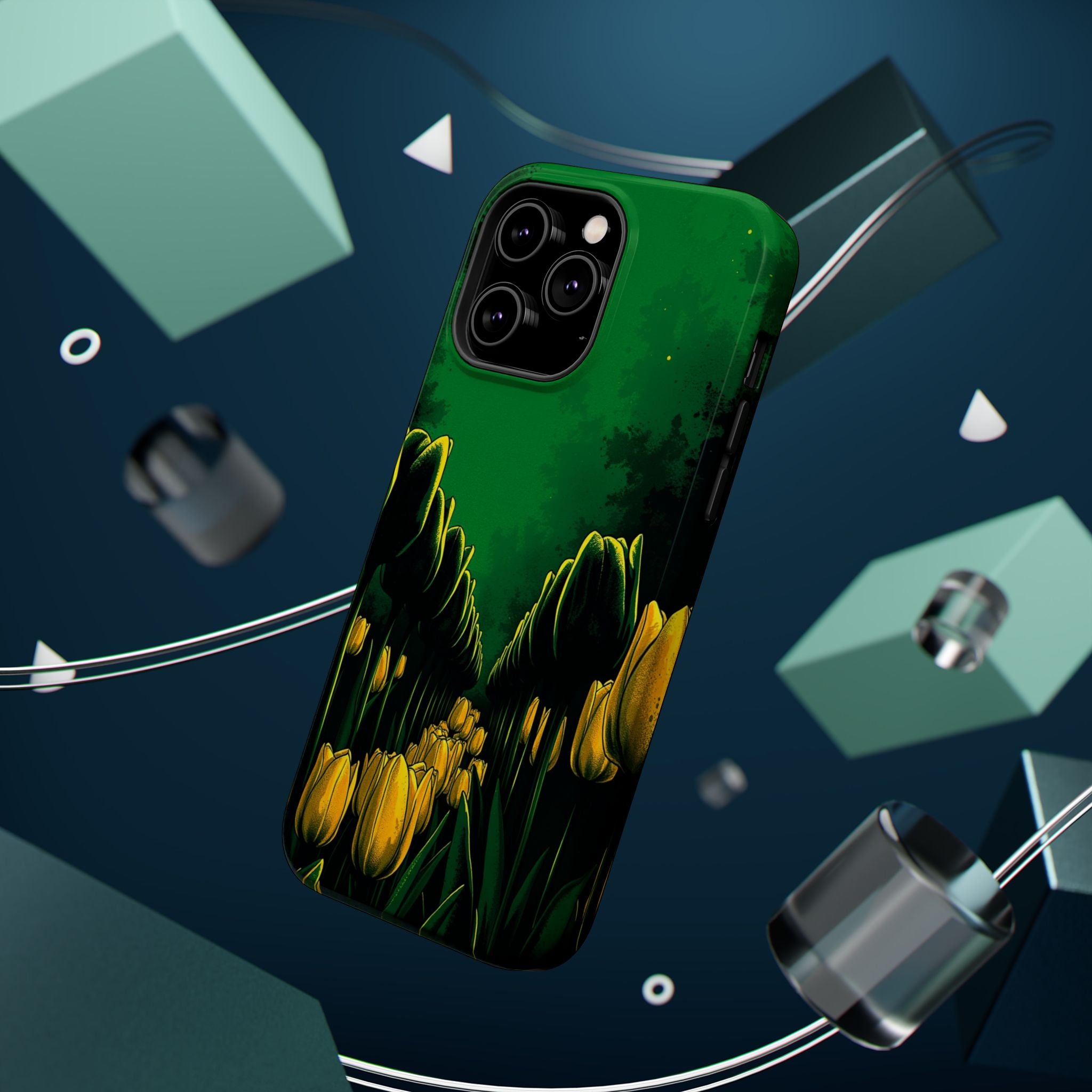 iPhone Tulip Row Emerald Green And Gold Slim Snap Case · iPhone Case