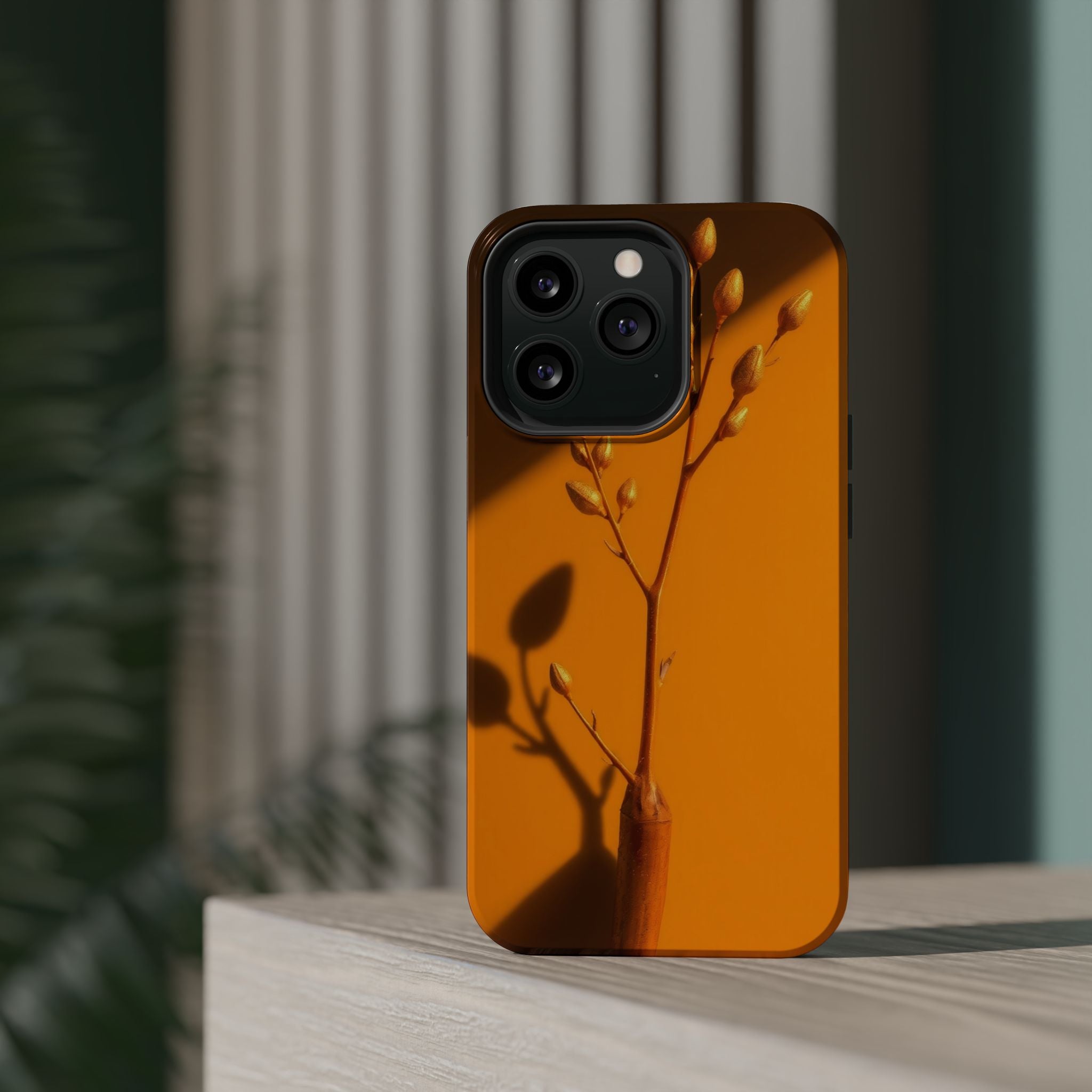 iPhone Mustard And Rust Minimalist Stem Slim Everyday iPhone Designer · iPhone C