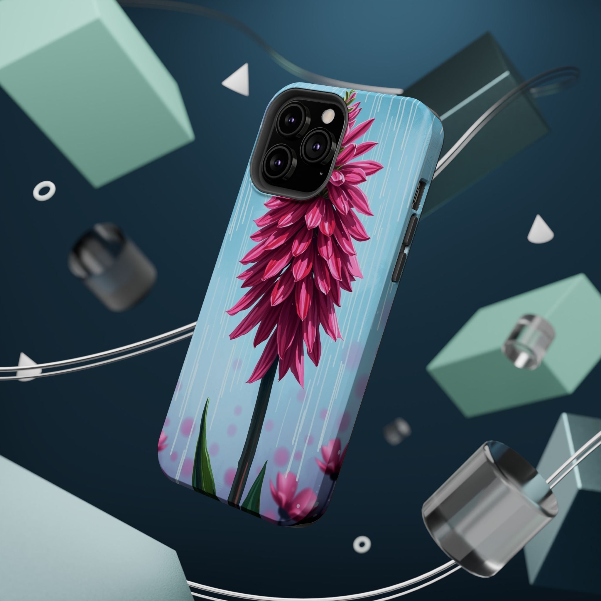 iPhone Cyan And Magenta Spring Shower Bloom Slim iPhone Everyday · iPhone Case