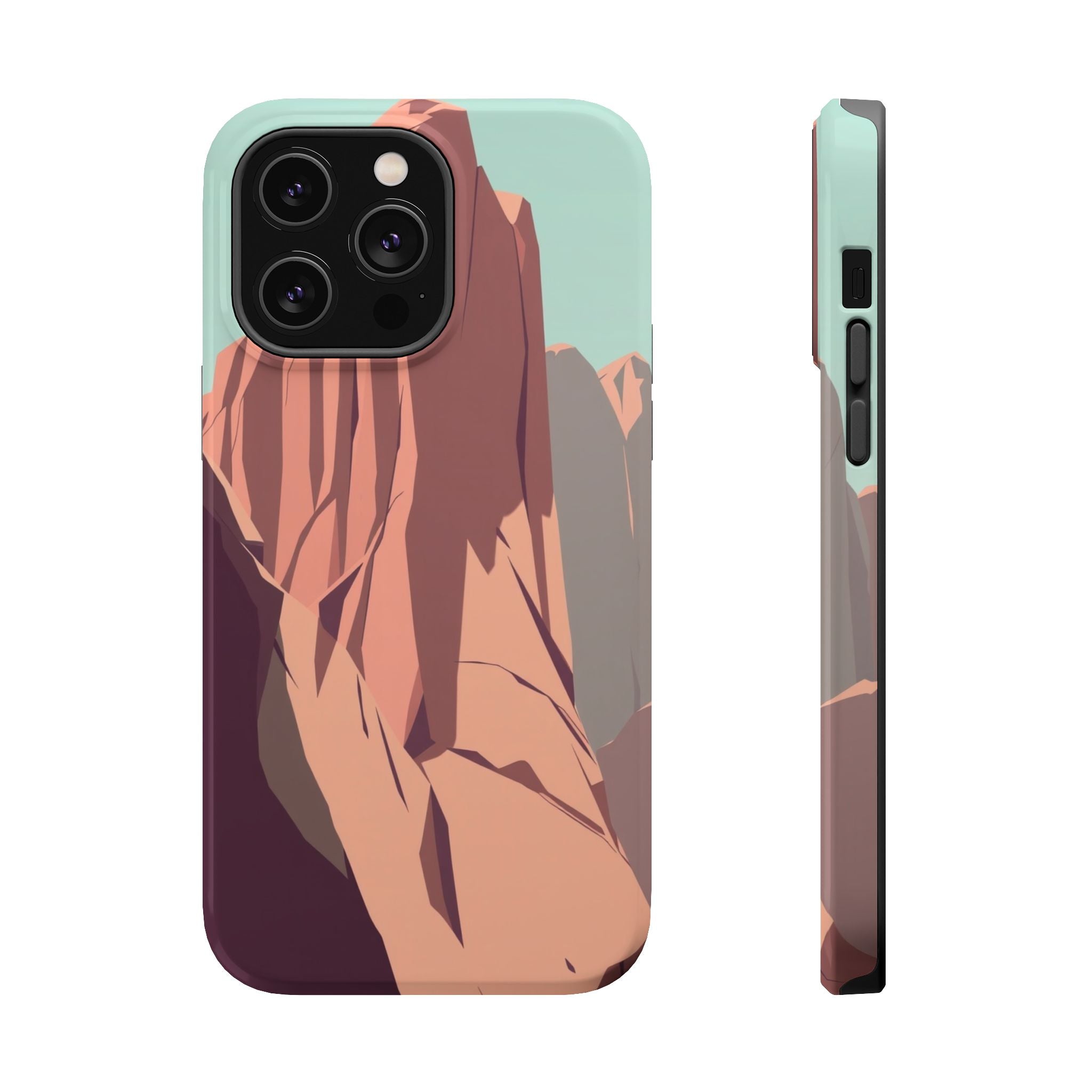 iPhone Rose Pink And Cream Canyon Wall Slim Everyday Designer Case · iPhone Case