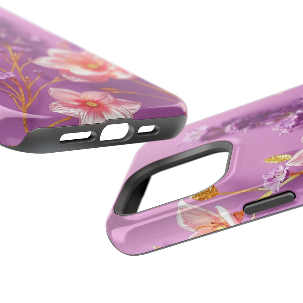 iPhone Radiant Floral Gold Foil Design Slim Everyday Designer Case · iPhone Case