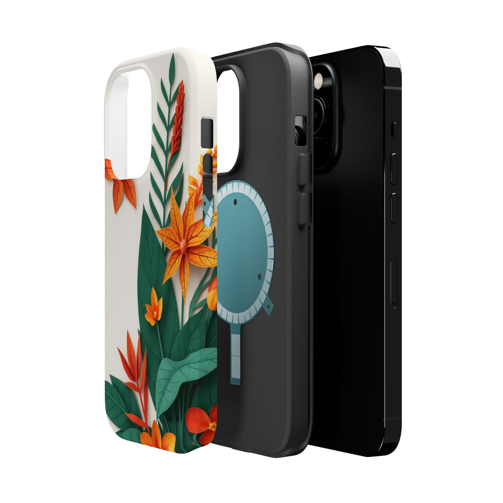 iPhone Jungle Floral Paper Cut Art Bold Modern Everyday Snap Case · iPhone Case