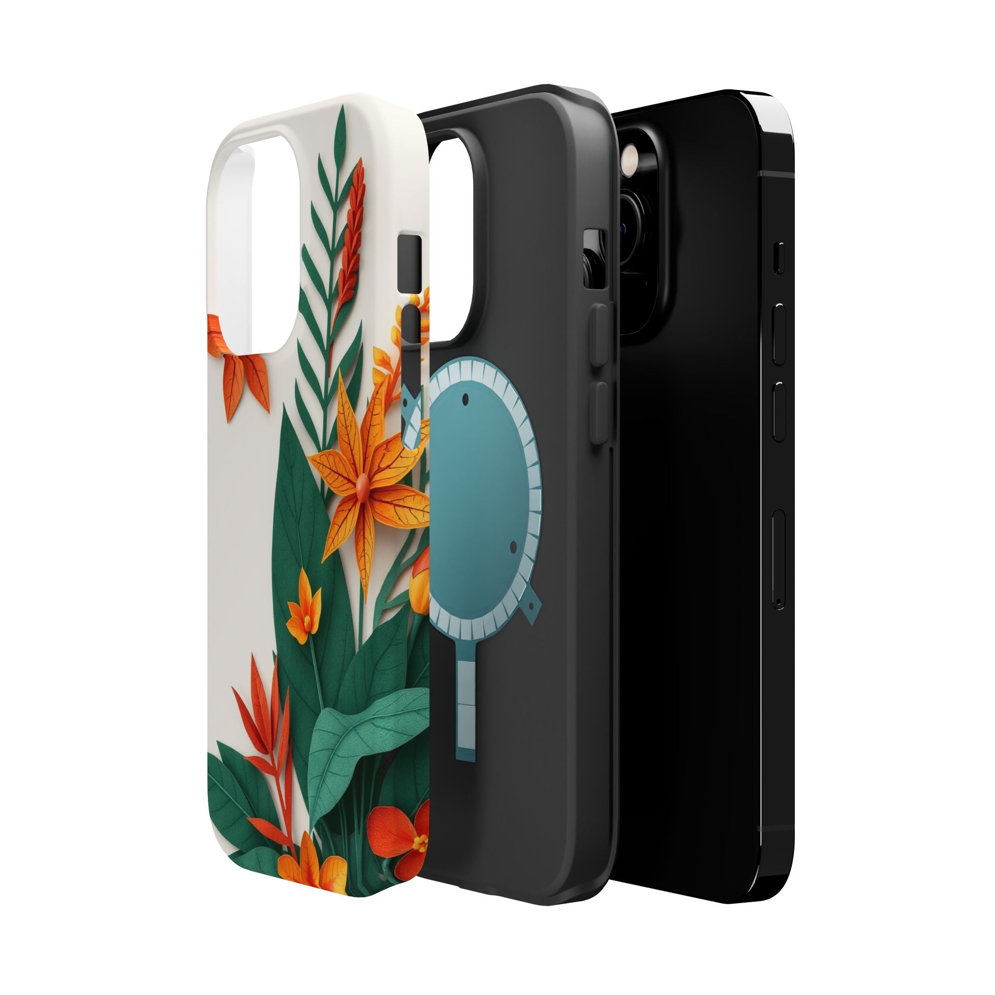 iPhone Jungle Floral Paper Cut Art Bold Modern Everyday Snap Case · iPhone Case
